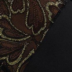 Plus Size Gilded Lace Mid-Rise Cheeky Panty, RICH BLACK, swatch