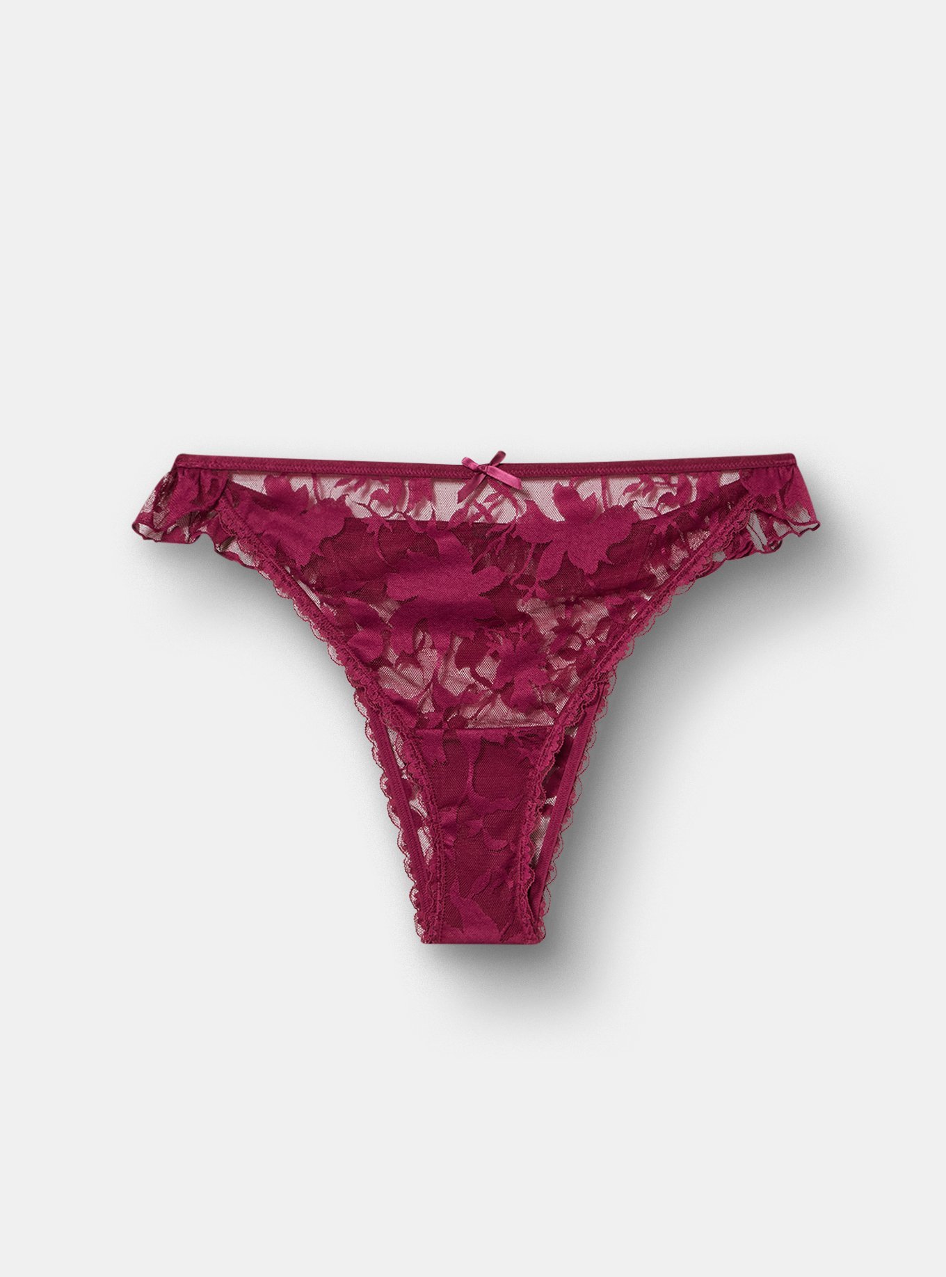 Shadow Lace Side Ruffle Tanga, PURPLE POTION, hi-res