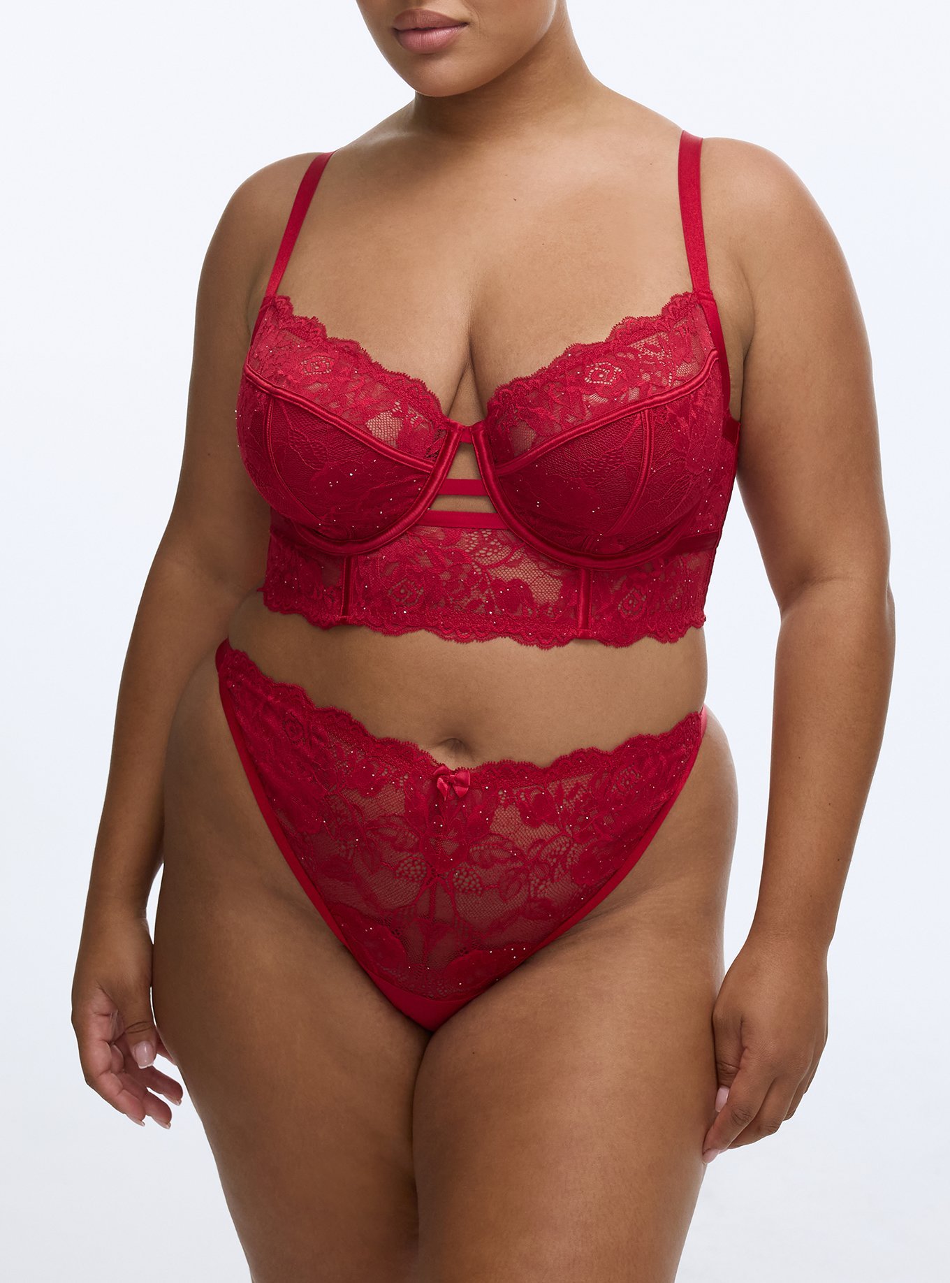 Emma Lace Underwire Bra, JESTER RED, alternate