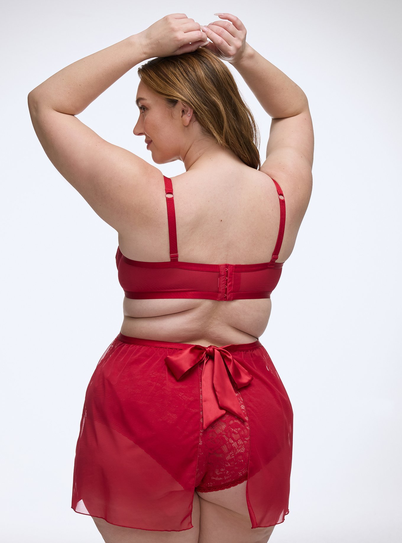 Emma Underwire French Maid Dress, JESTER RED, alternate