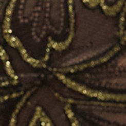 Gilded Lace Strappy Back Thong Panty, RICH BLACK, swatch