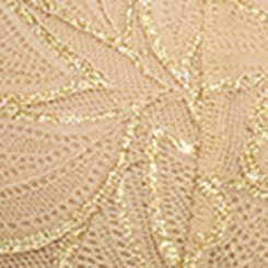 Plus Size Gilded Lace Strappy Back Thong Panty, ICED COFFEE, swatch