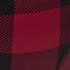 Plus Size Full Coverage Unlined Lace Bra, BUFFALO PLAID RED, swatch