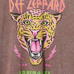 Def Leppard Relaxed Cotton Crew Tee, WASHED BROWN, swatch