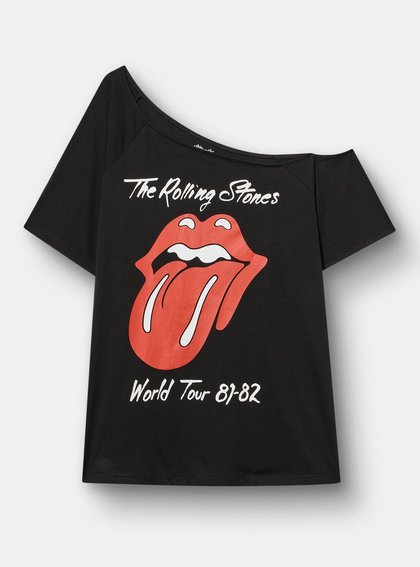Plus Size - Rolling Stones Cotton Off Shoulder Tee - Torrid