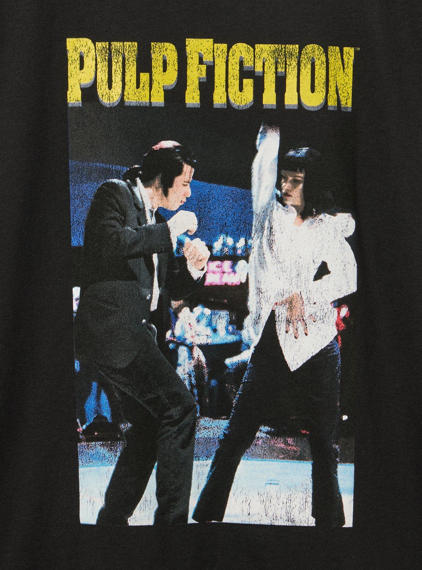 Plus Size Pulp Fiction Classic Cotton Crew Tee, DEEP BLACK, alternate