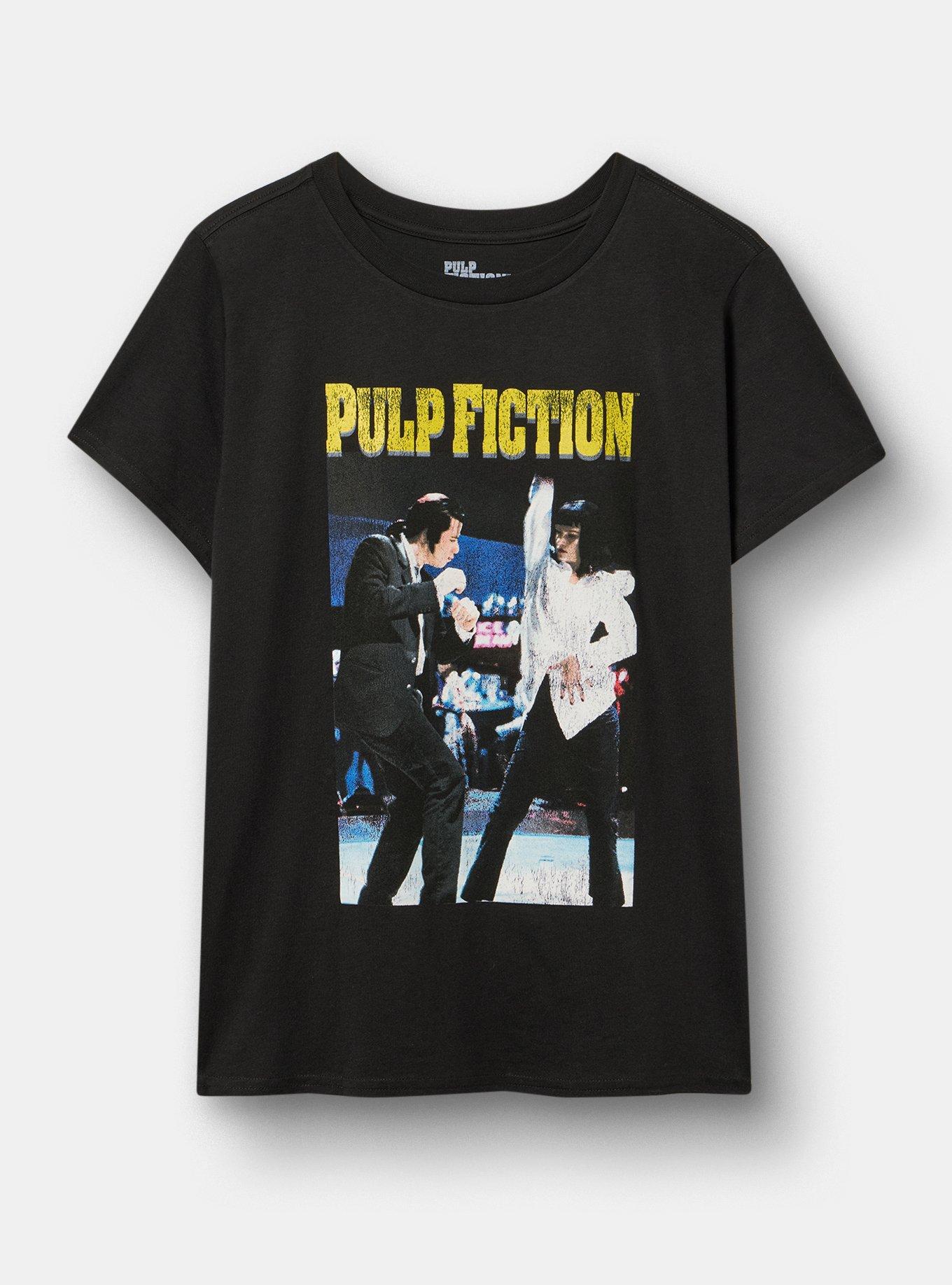 Plus Size Pulp Fiction Classic Cotton Crew Tee, DEEP BLACK, hi-res