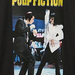 Plus Size Pulp Fiction Classic Cotton Crew Tee, DEEP BLACK, swatch
