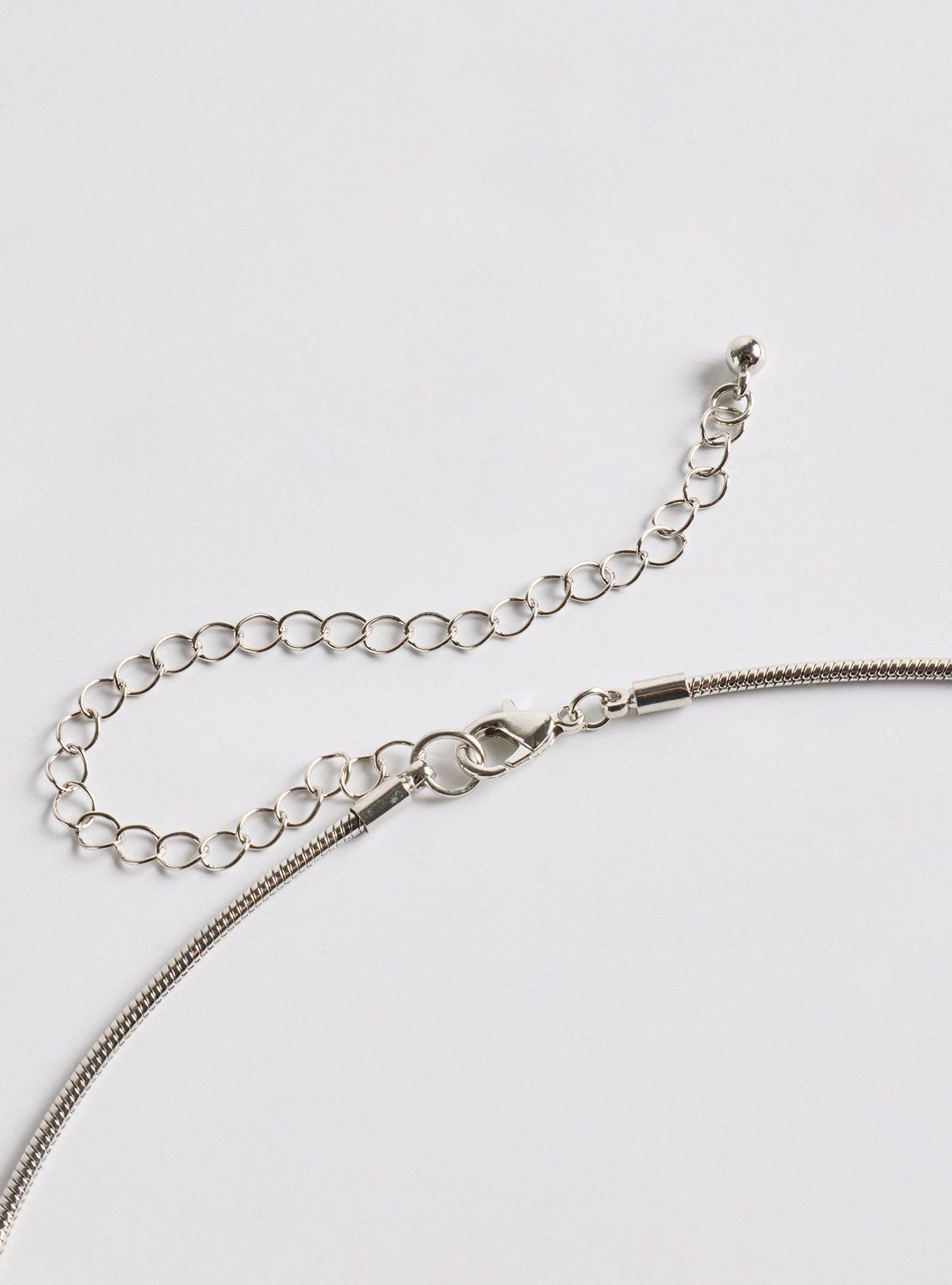 Oval Drop Necklace, , alternate
