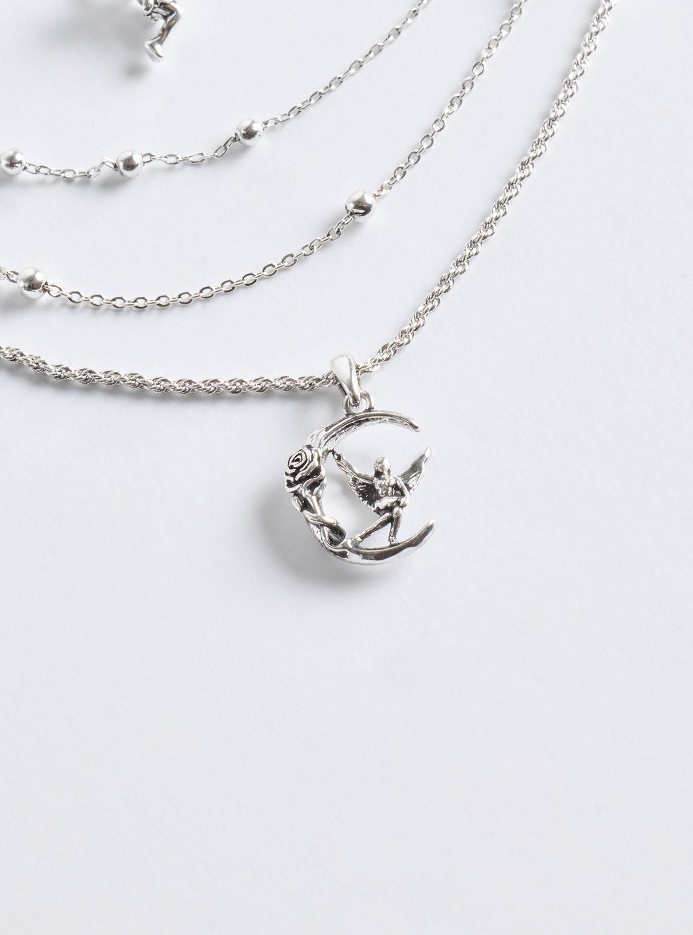 Celestial Layered Drop Necklace, , alternate