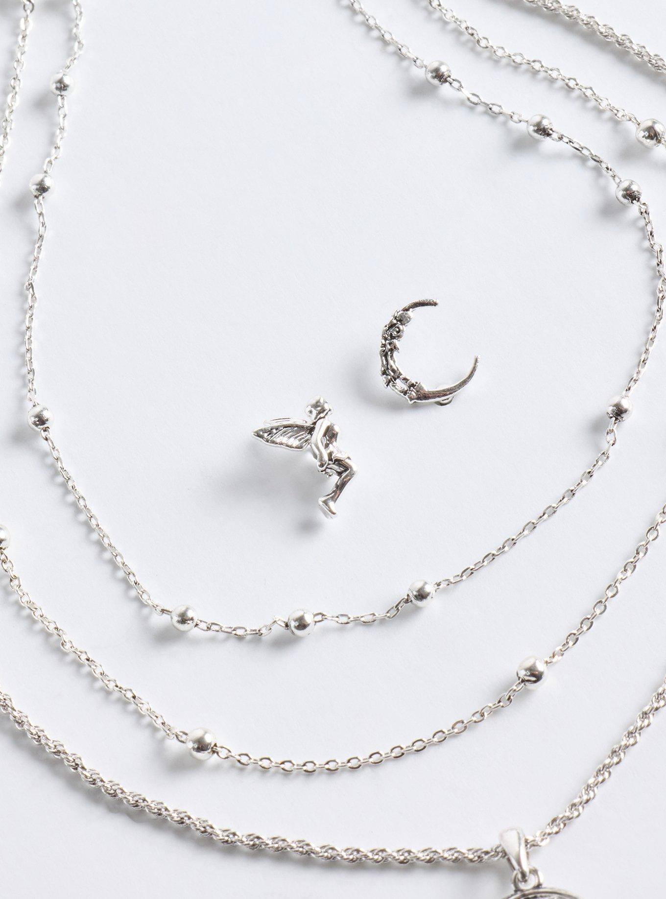 Celestial Layered Drop Necklace, , alternate