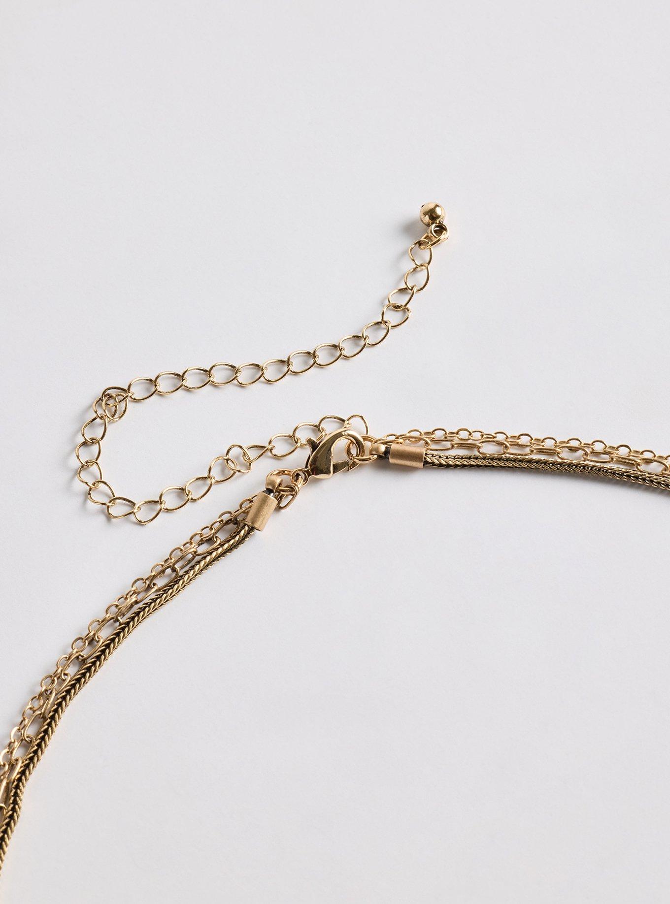 Antique Layered Pendant Necklace, , alternate