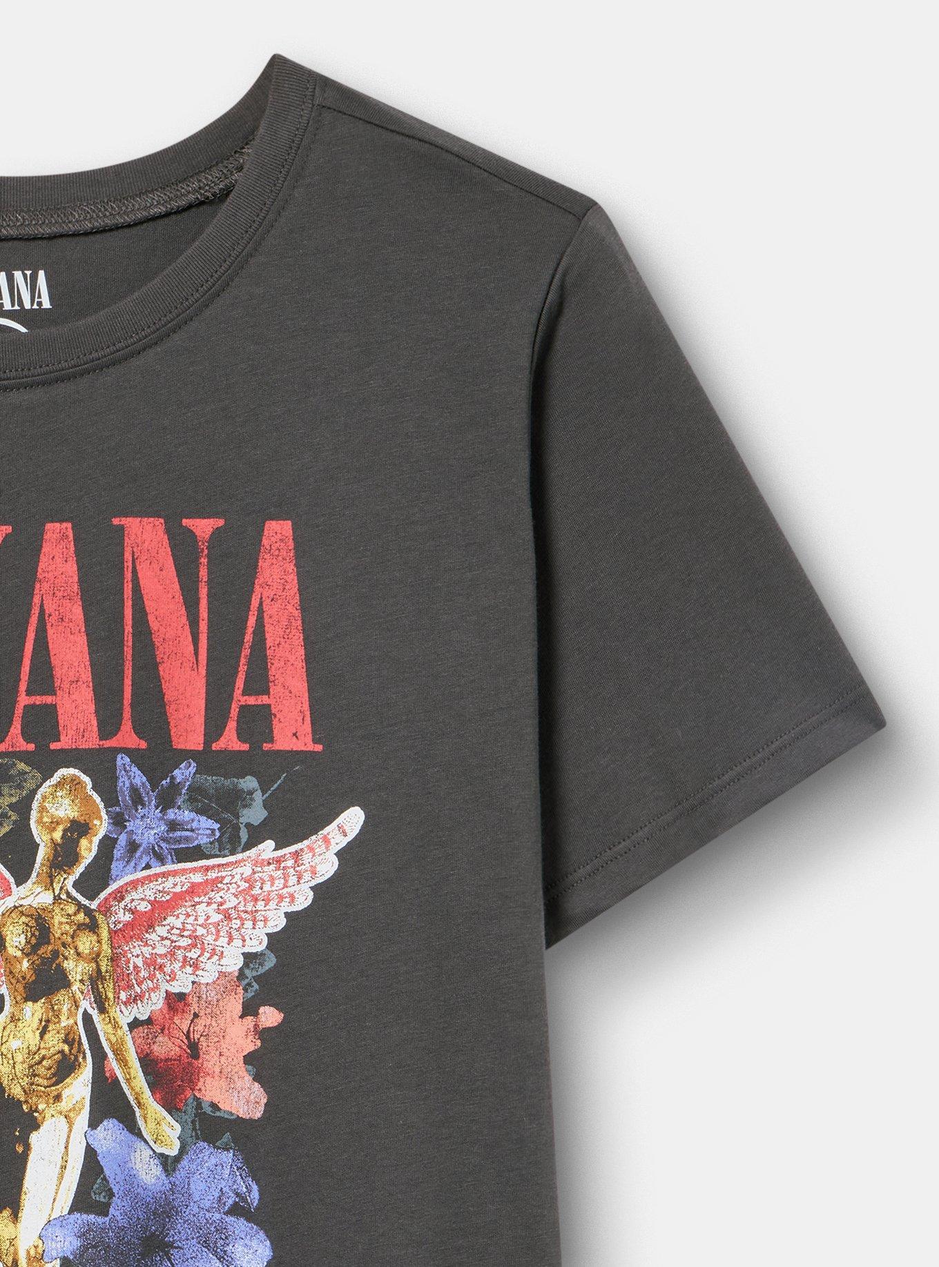 Nirvana Classic Cotton Crew Tee, VINTAGE BLACK, alternate