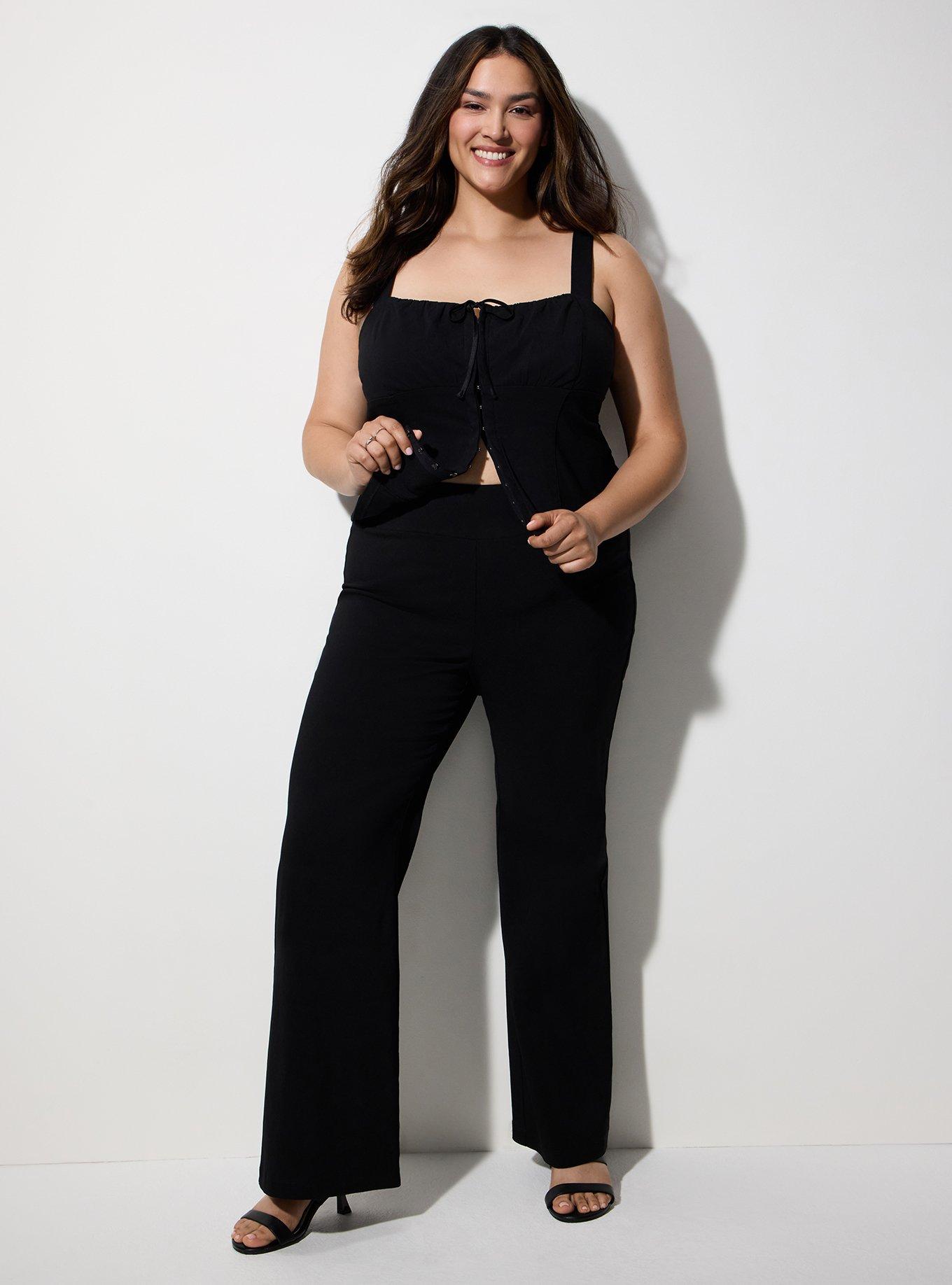 Plus Size LoveSick Flare Pant, DEEP BLACK, hi-res