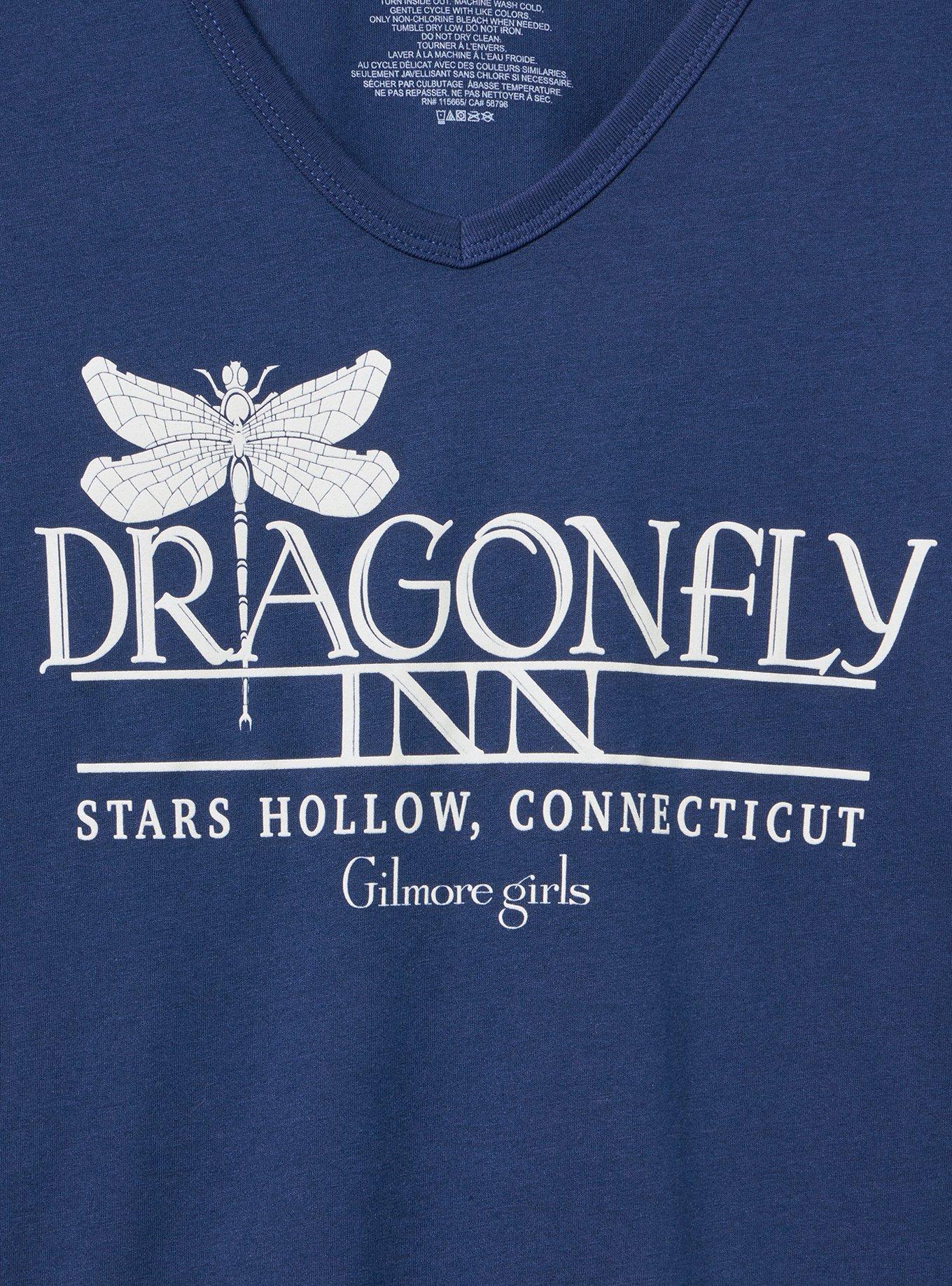 Gilmore Girls Classic Cotton V-Neck Tee, PEACOAT, alternate