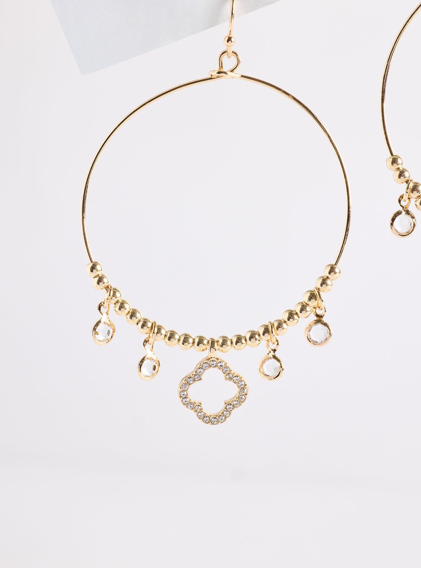 Clover Stone Hoop, , alternate
