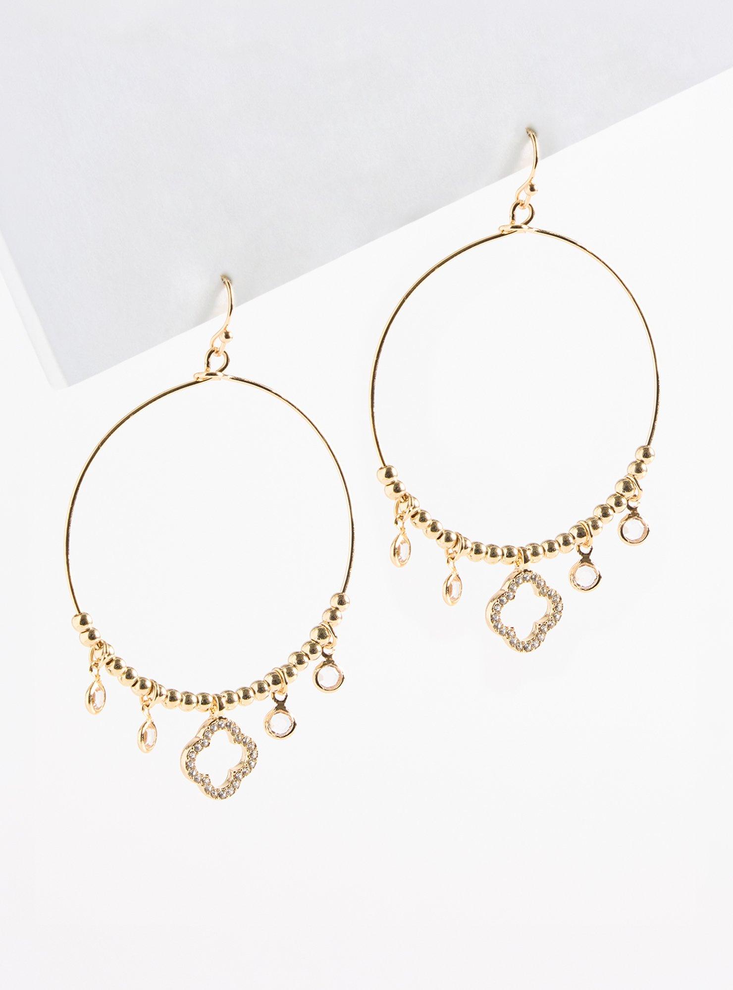 Clover Stone Hoop, , hi-res