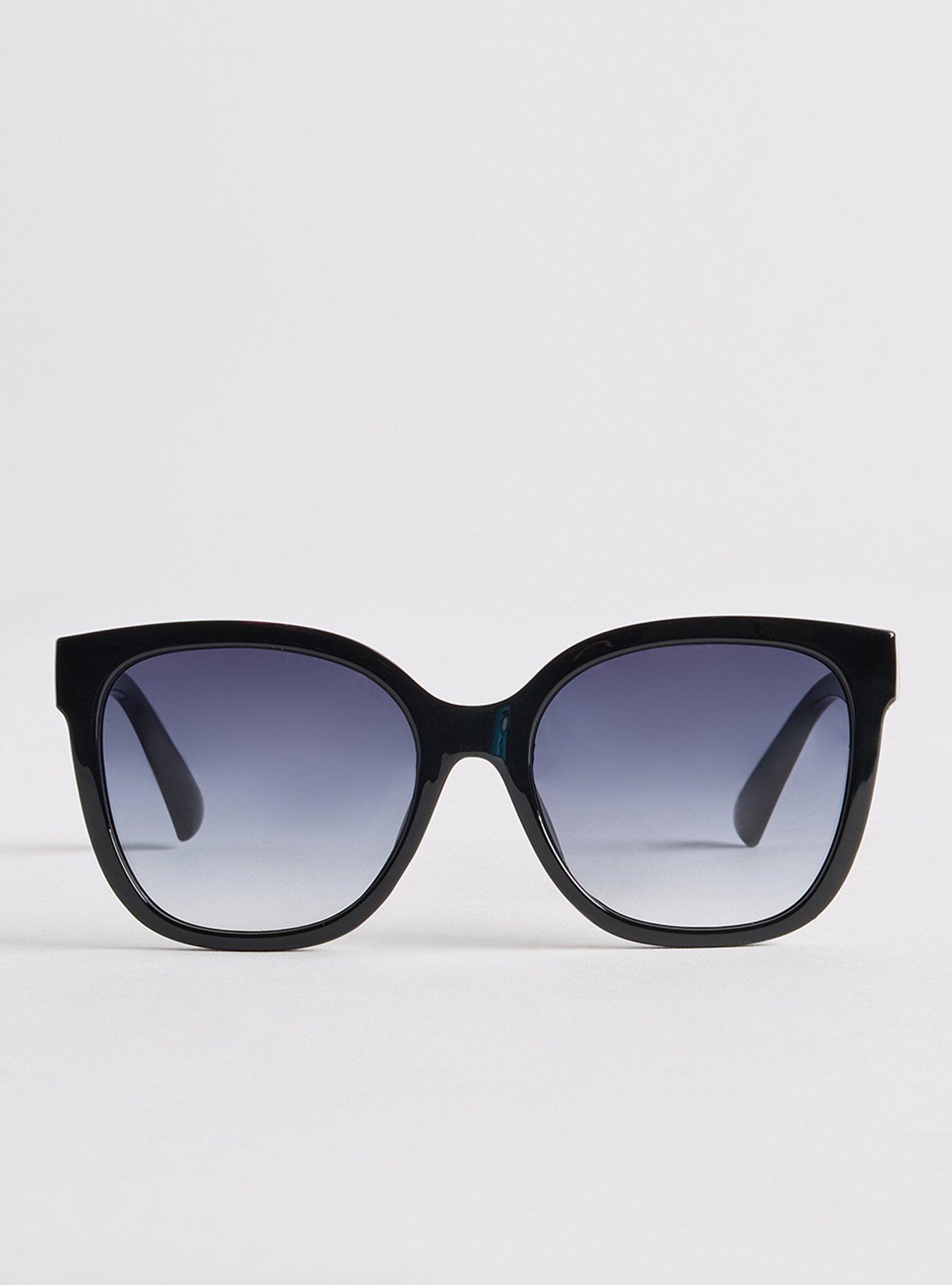 Plus Size Clover Square Ombre Lens Sunglasses, , hi-res