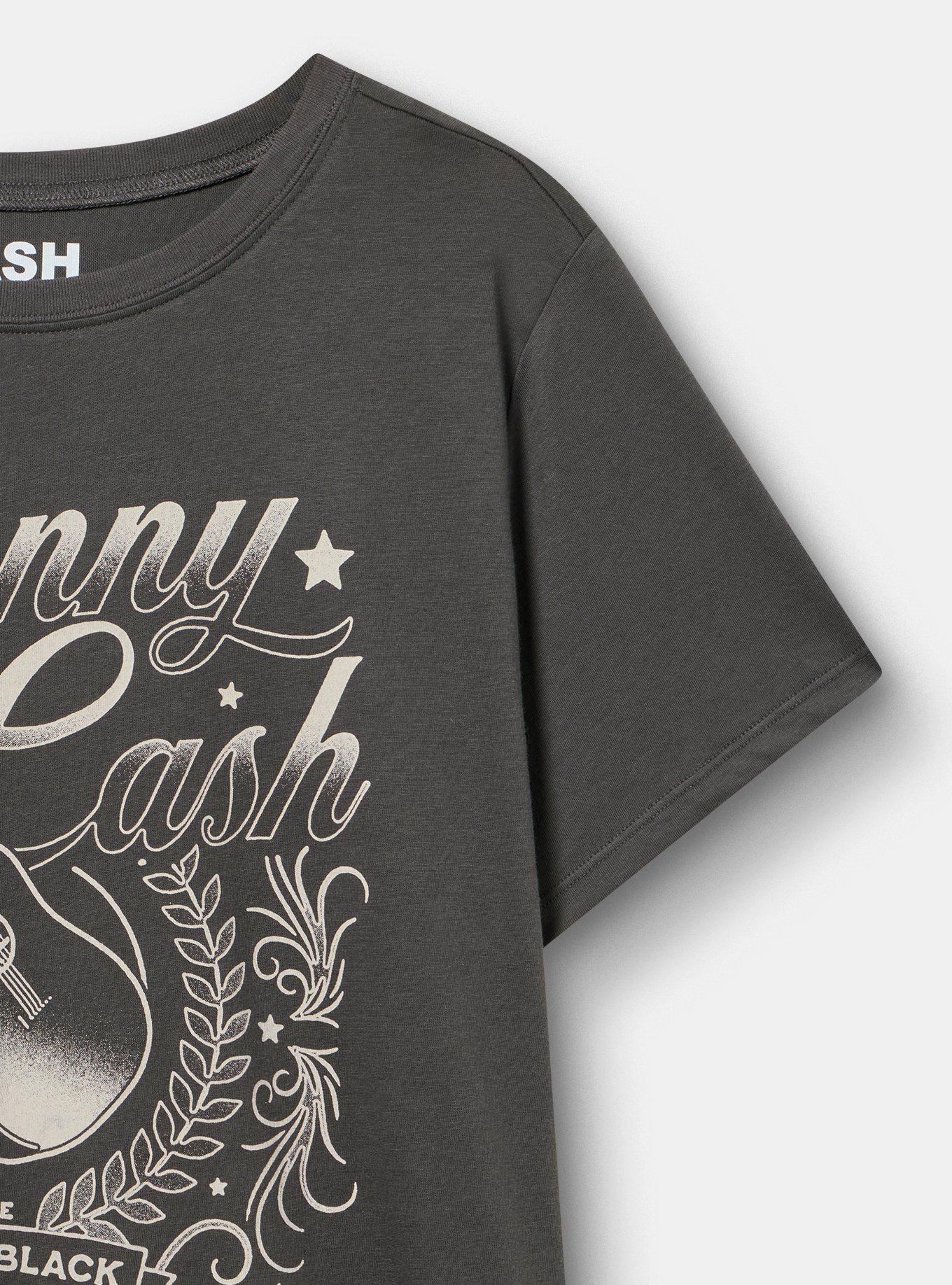 Johnny Cash Classic Cotton Crew Tee, VINTAGE BLACK, alternate