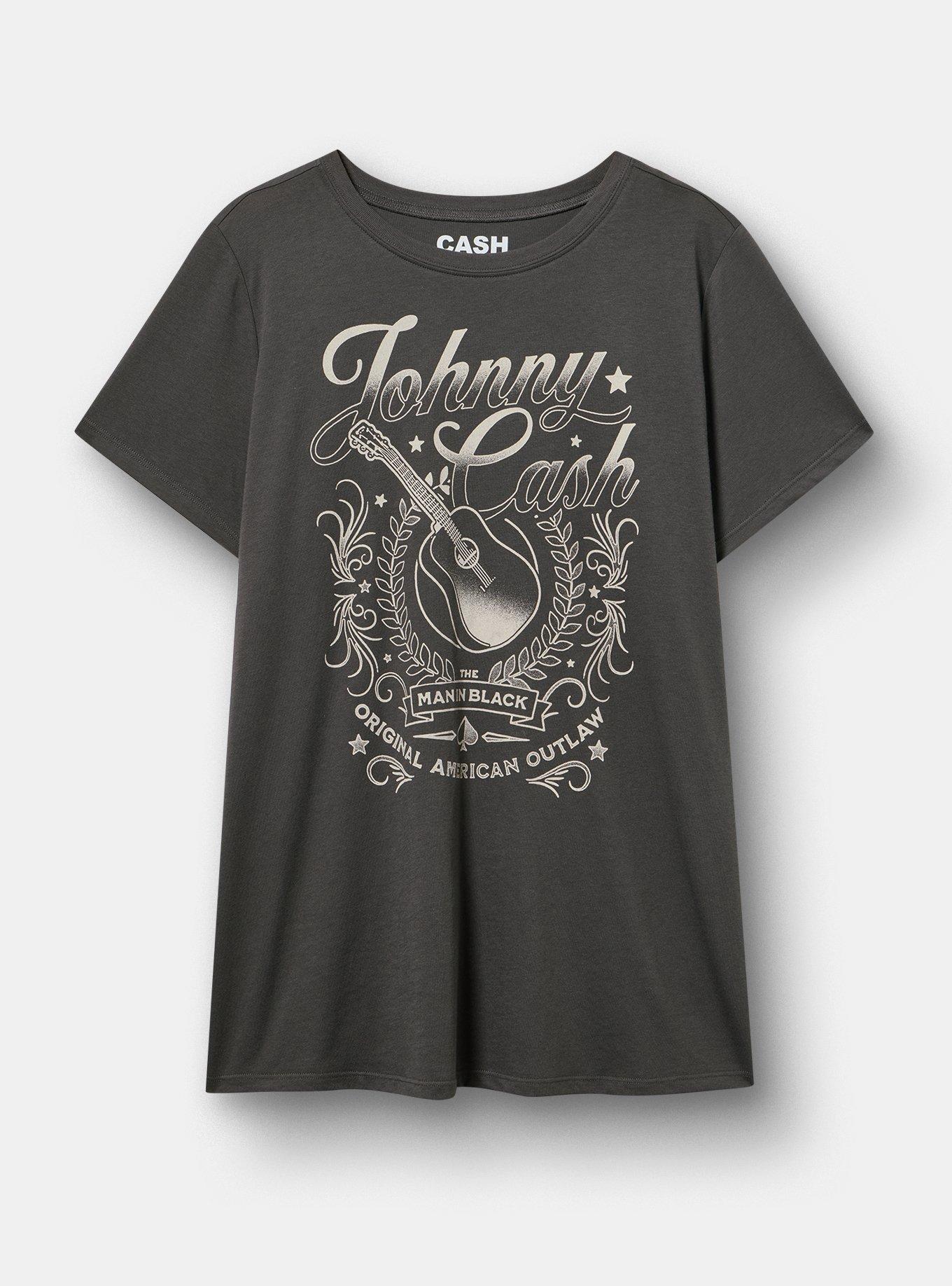 Johnny Cash Classic Cotton Crew Tee, VINTAGE BLACK, hi-res