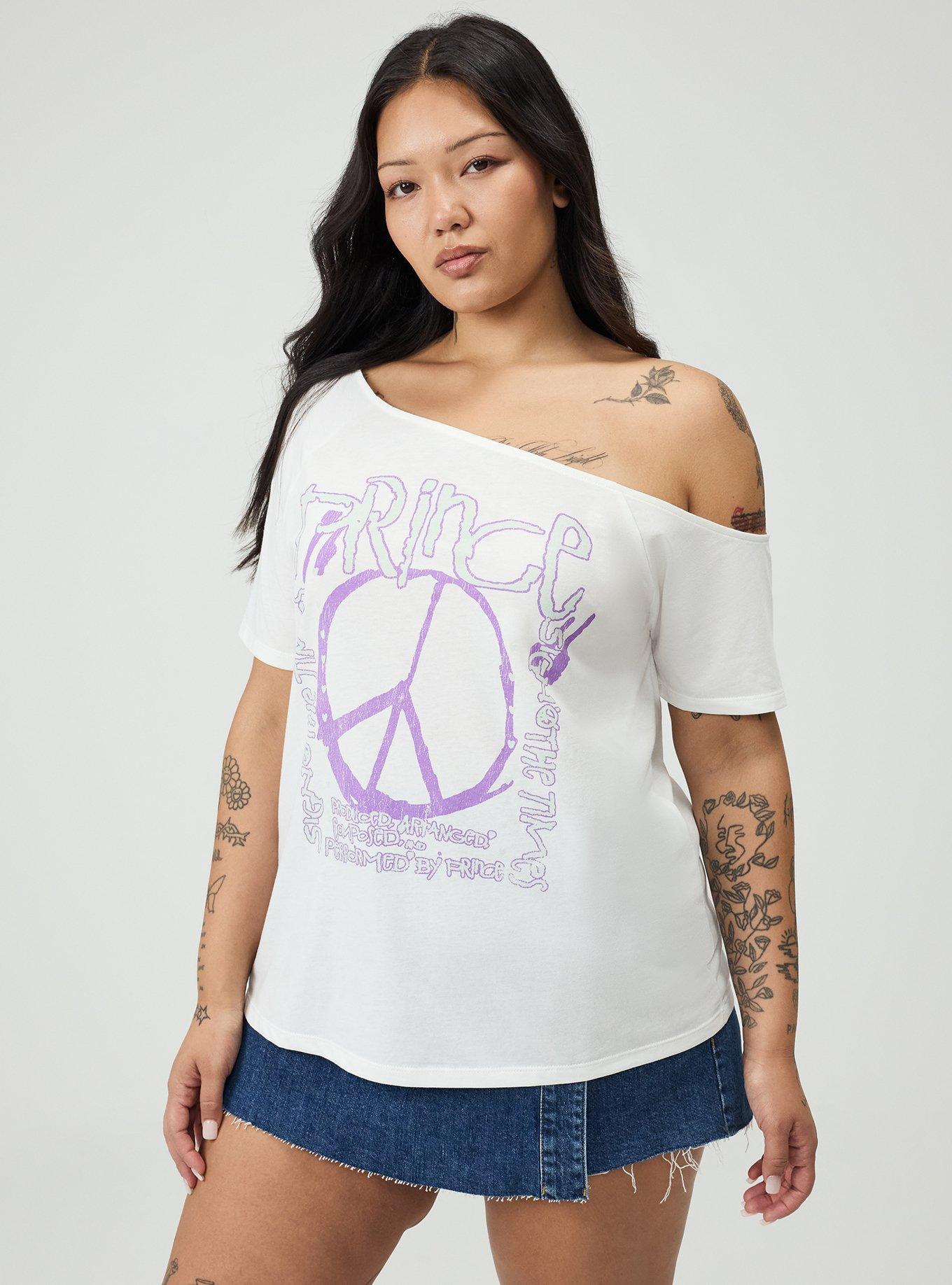 Prince Cotton Off Shoulder Tee, BLANC DE BLANC, alternate