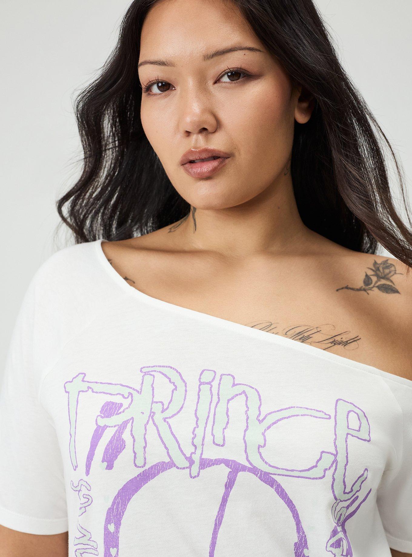 Prince Cotton Off Shoulder Tee, BLANC DE BLANC, alternate