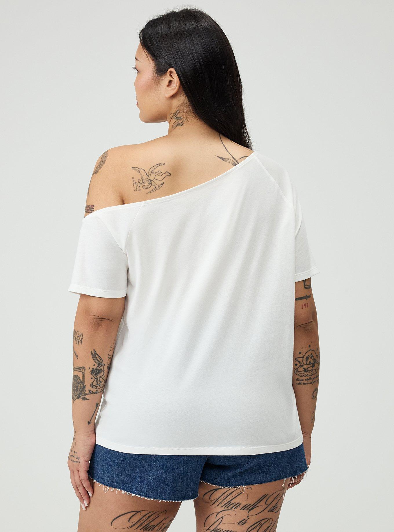 Prince Cotton Off Shoulder Tee, BLANC DE BLANC, alternate