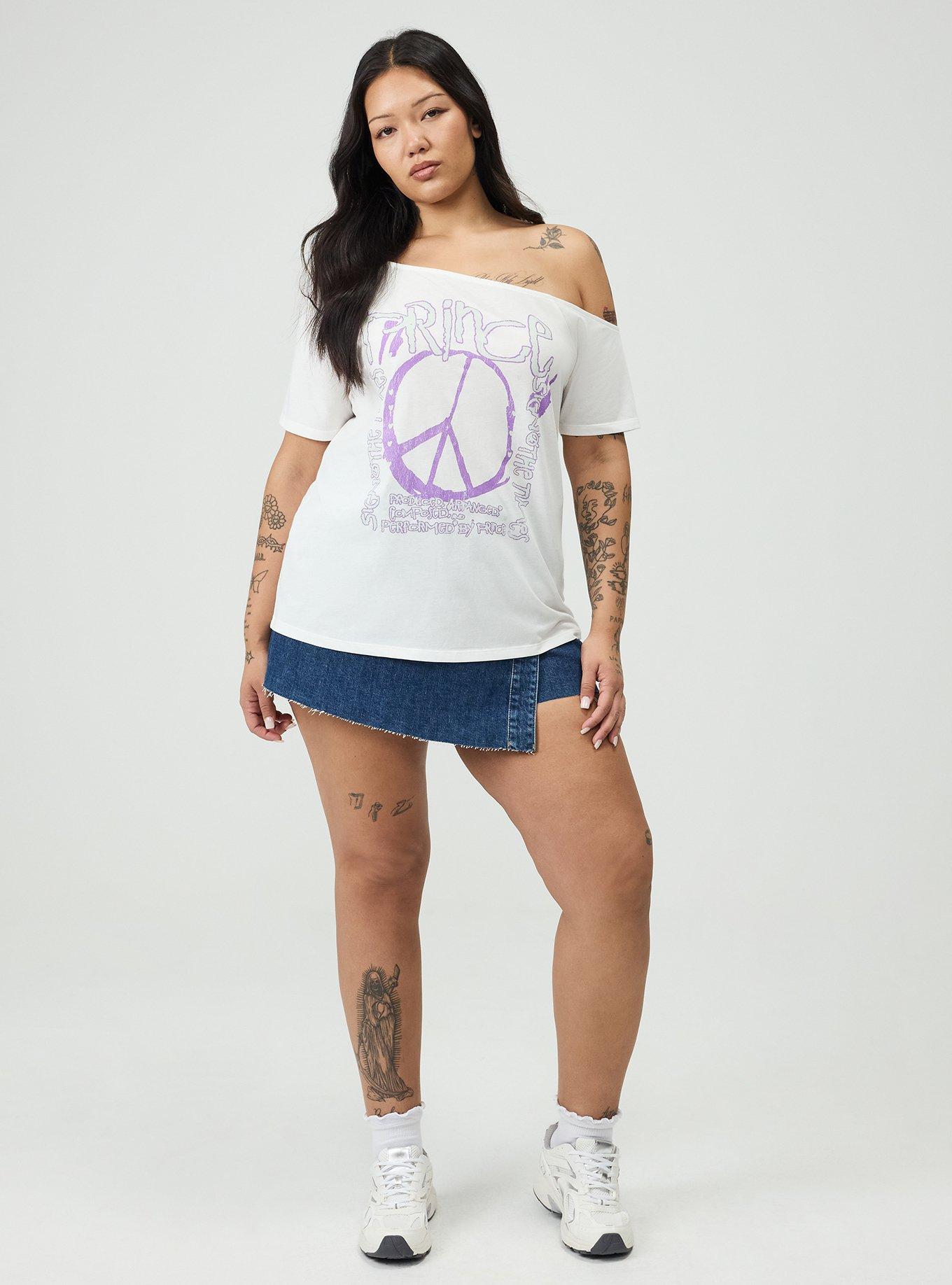 Prince Cotton Off Shoulder Tee, BLANC DE BLANC, hi-res