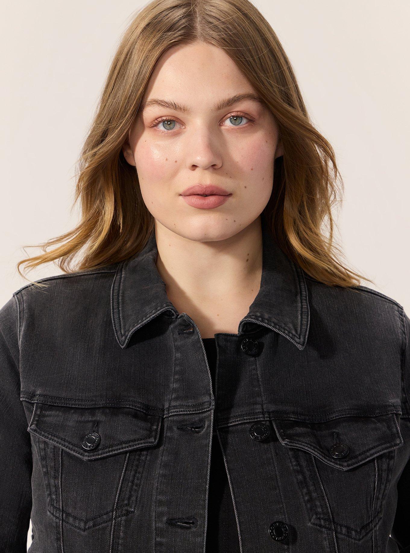 Festi Macrame Detail Trucker Jacket, WASHED BLACK, alternate