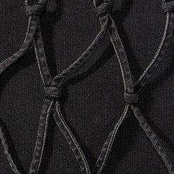 Festi Macrame Detail Trucker Jacket, WASHED BLACK, swatch