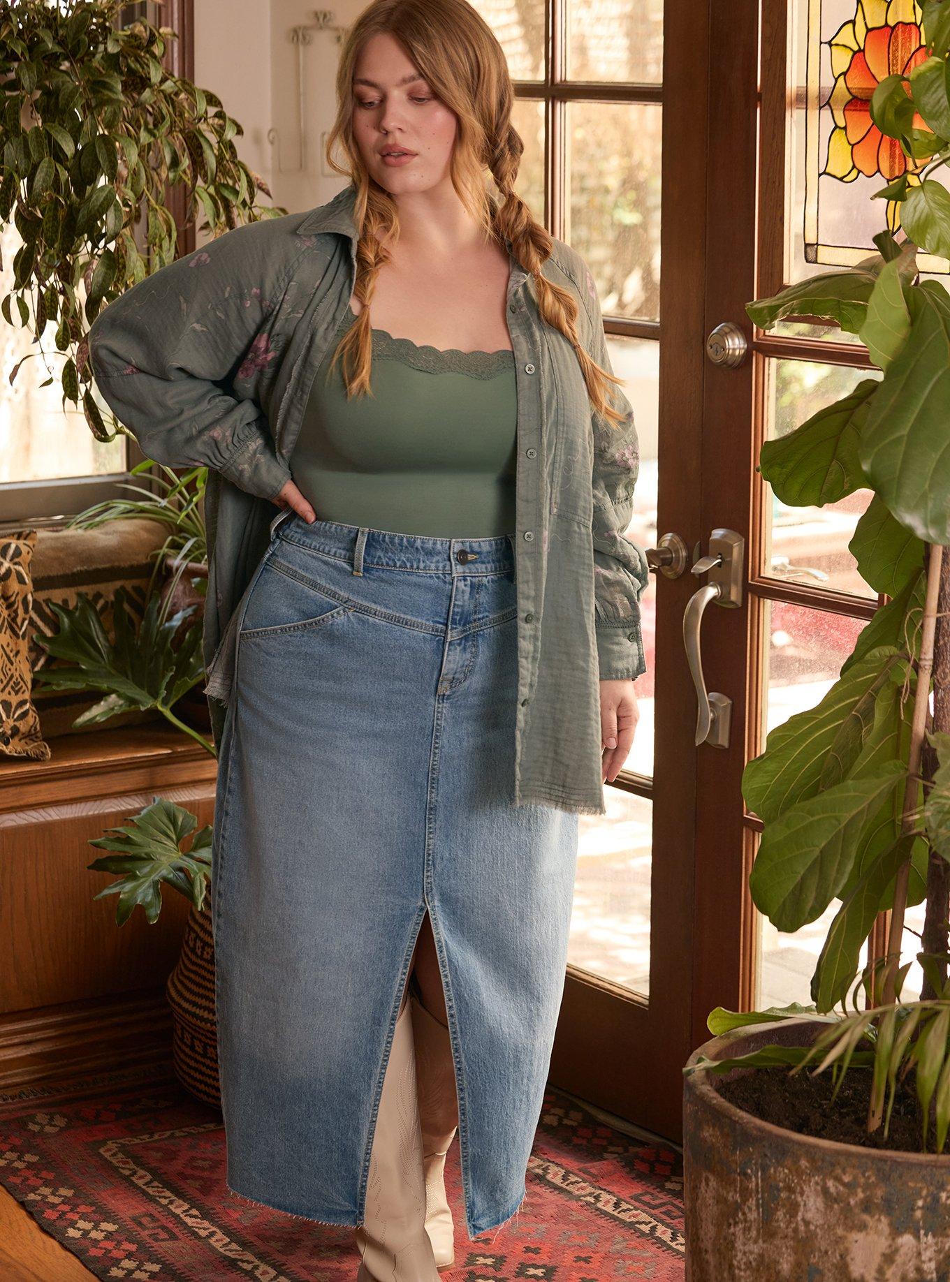 Festi Denim Maxi Skirt, BRITTLEBUSH, hi-res
