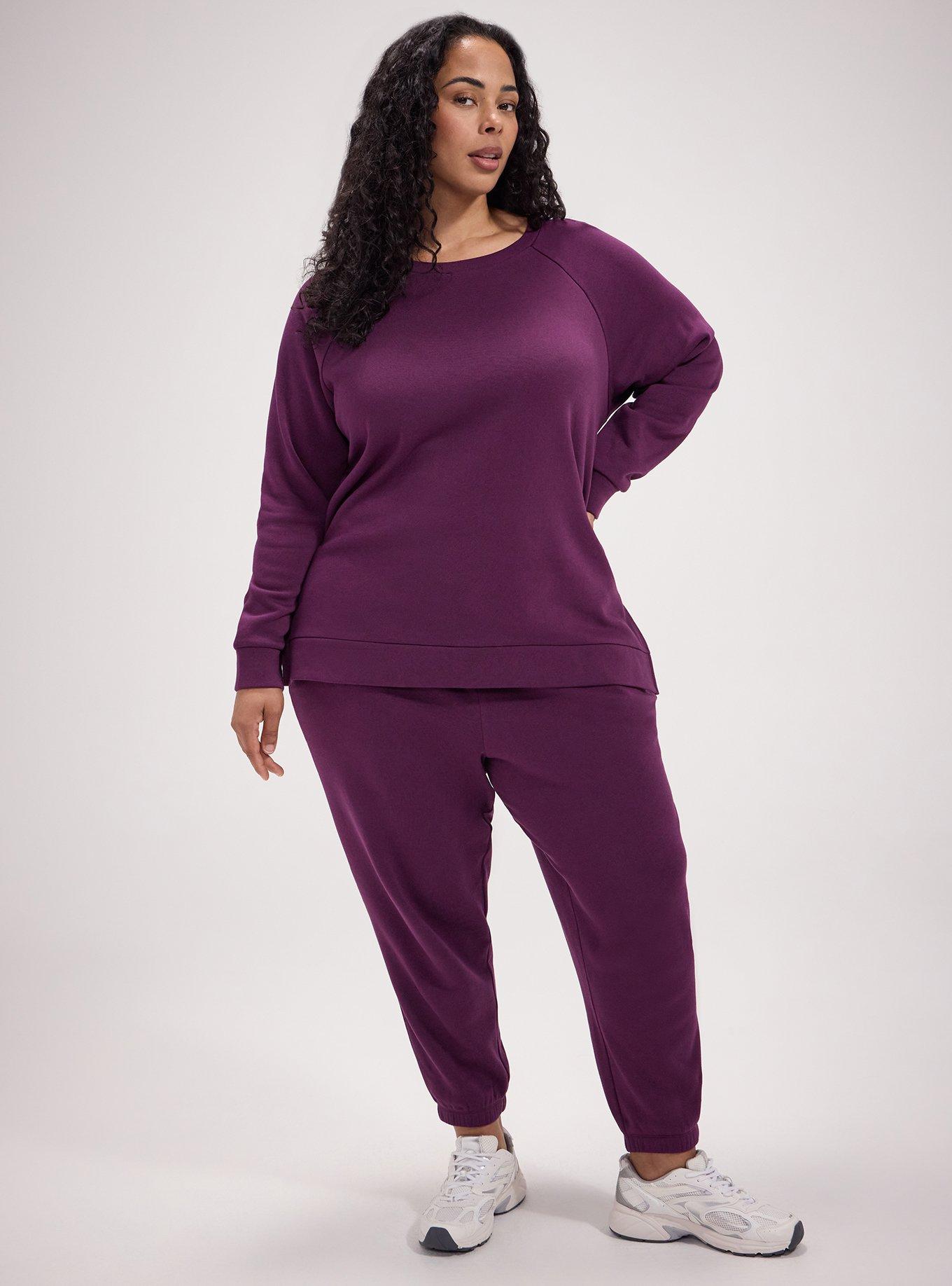 Plus Size TRU Super Soft Fleece Tunic Sweatshirt, WINTER BLOOM, alternate