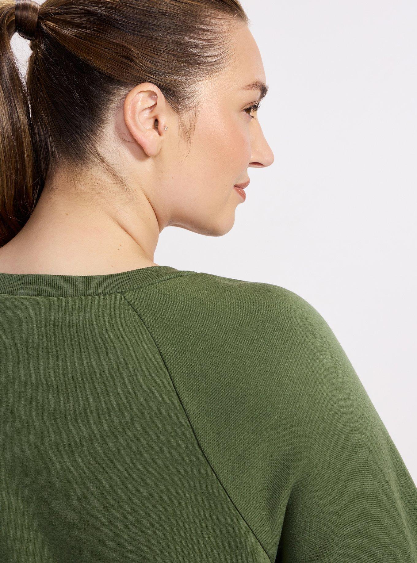 TRU Super Soft Fleece Tunic Sweatshirt, BRONZE GREEN, alternate