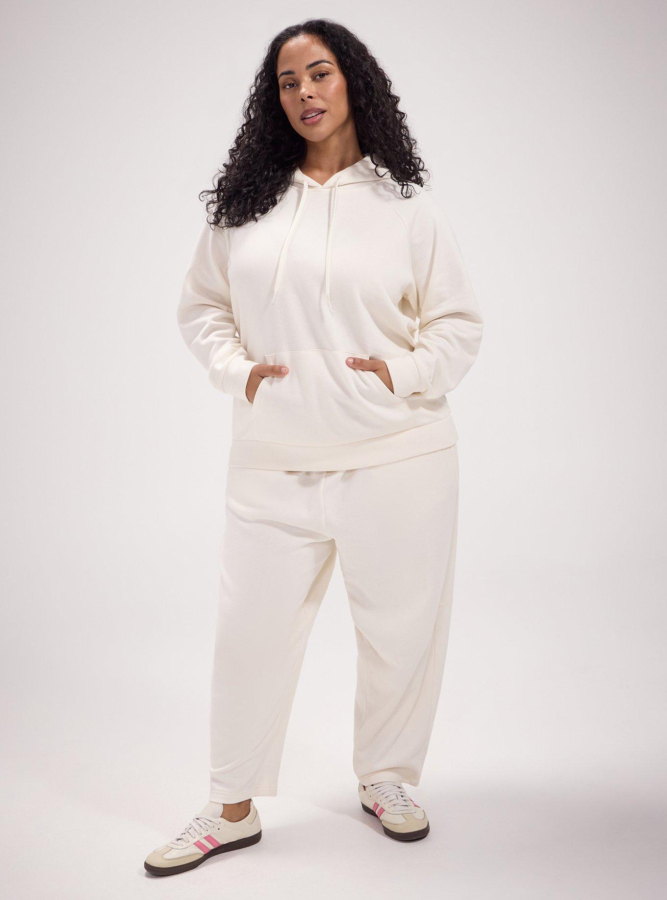 Super Soft Fleece Raglan Active Hoodie, WHISPER WHITE, alternate