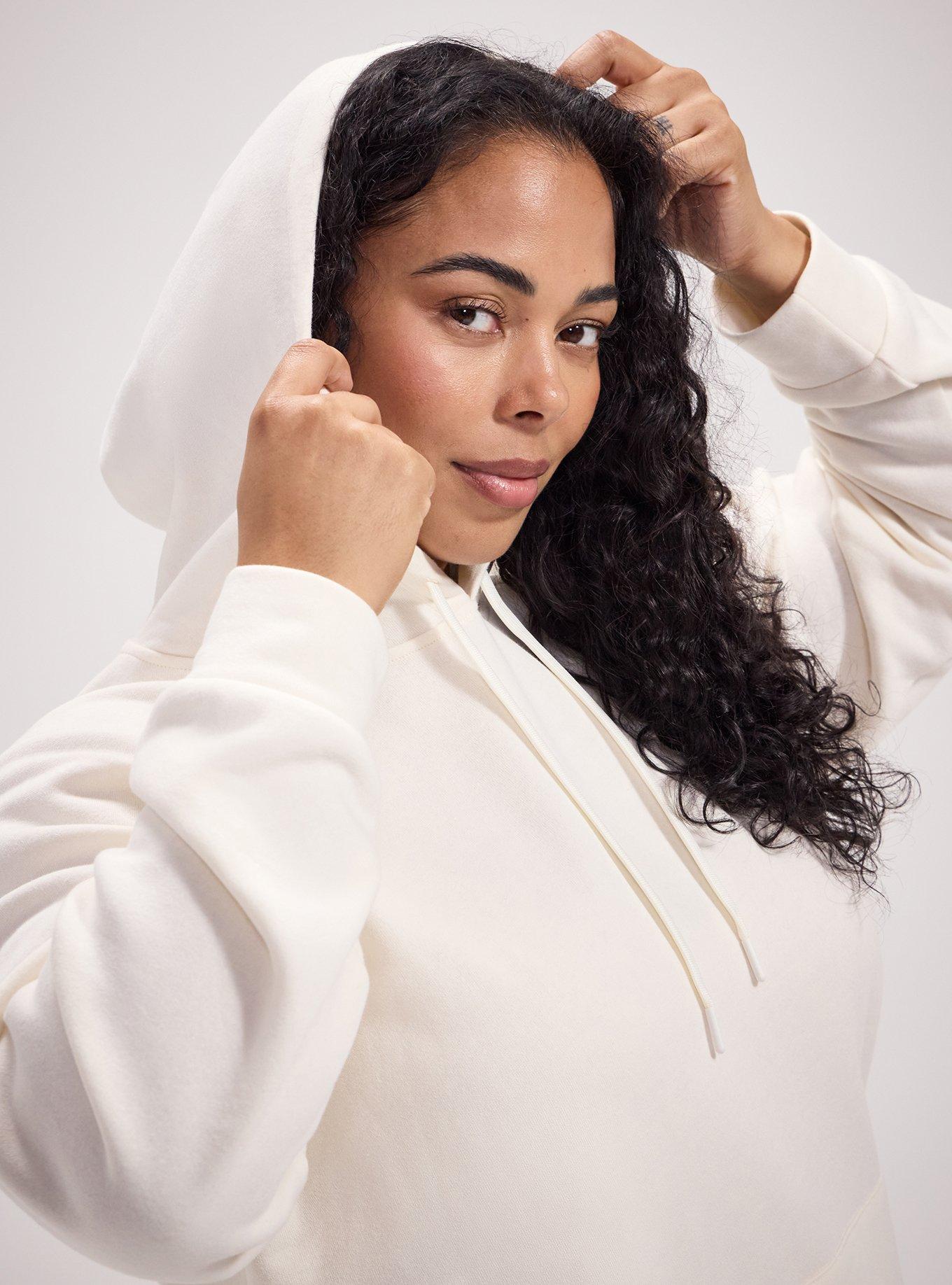Super Soft Fleece Raglan Active Hoodie, WHISPER WHITE, alternate