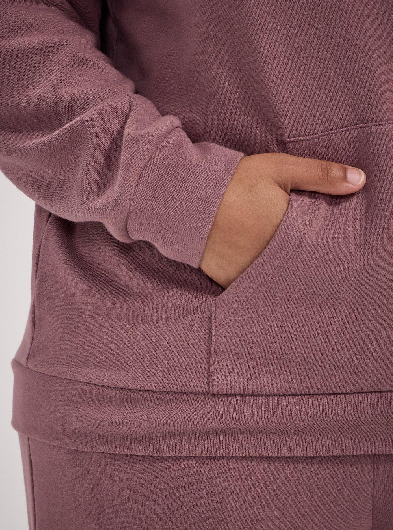 Plus Size TRU Super Soft Fleece Raglan Active Hoodie, ROSE TAUPE, alternate