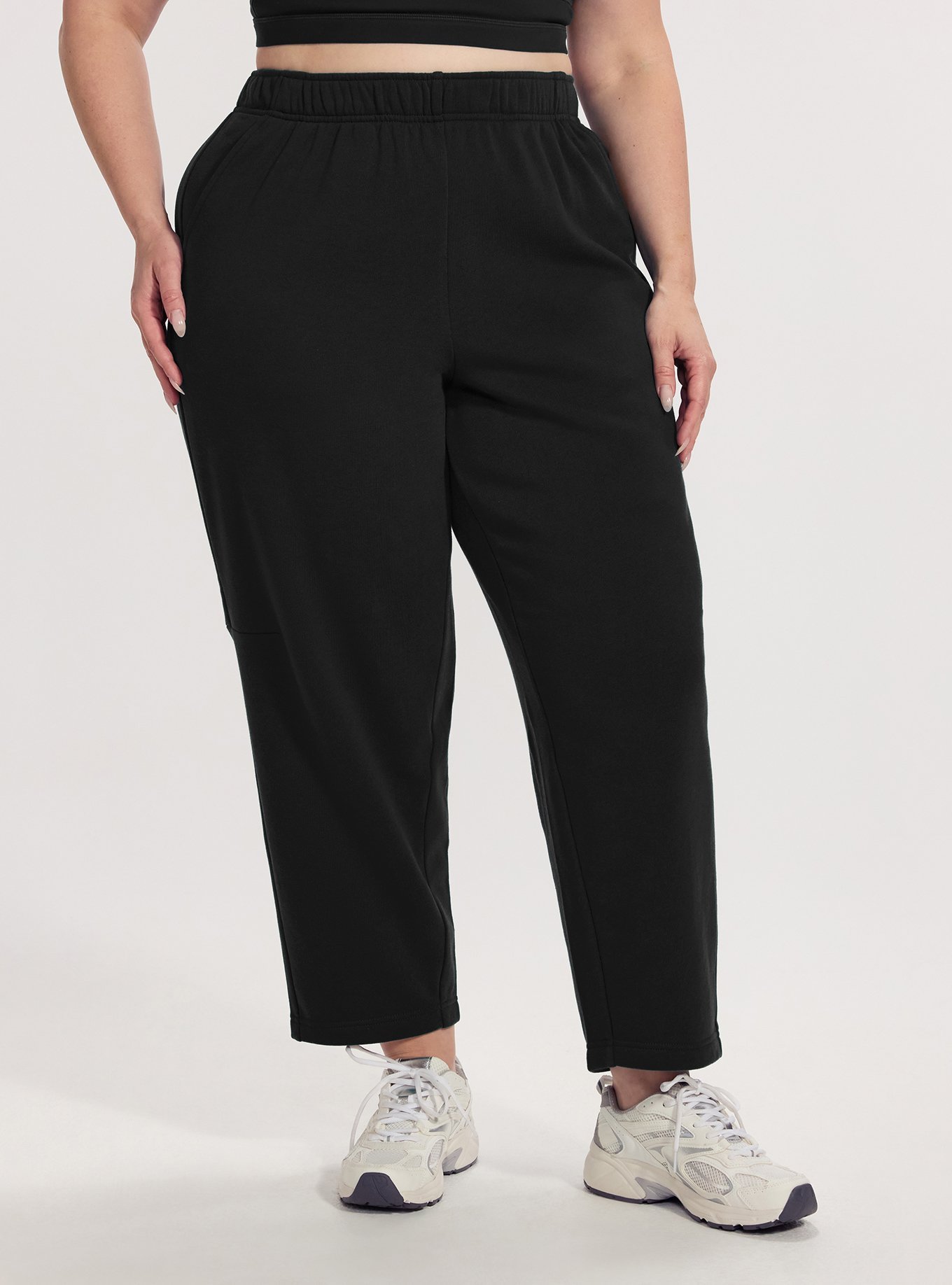 TRU Super Soft Fleece Active Barrel Pant, DEEP BLACK, hi-res