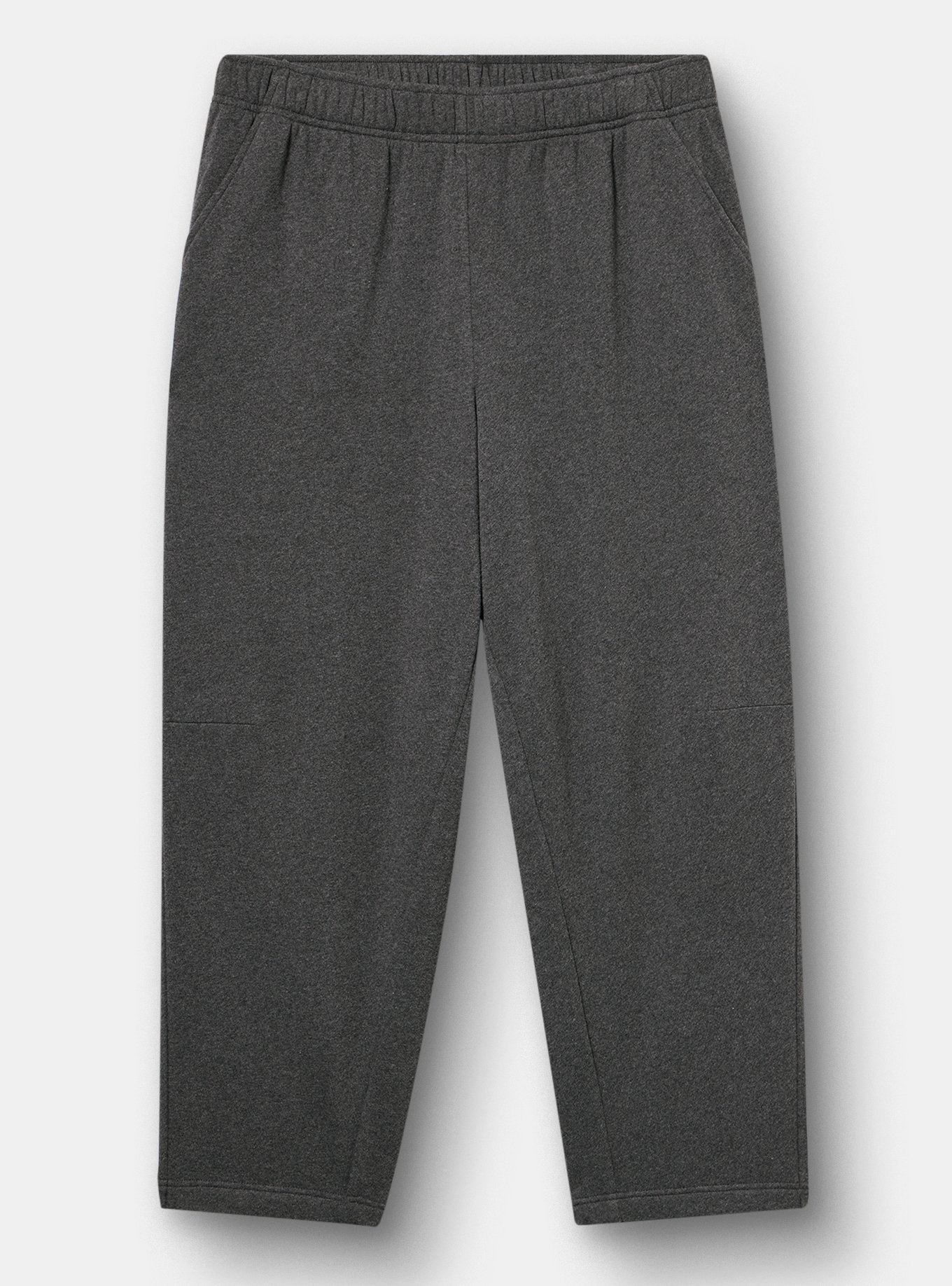 TRU Super Soft Fleece Active Barrel Pant, CHARCOAL HEATHER, flat