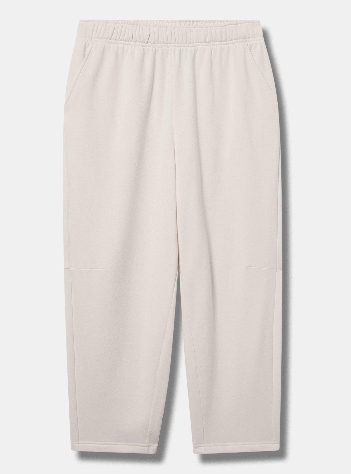 TRU Cozy Fleece Active Barrel Pant, WHISPER WHITE, flat