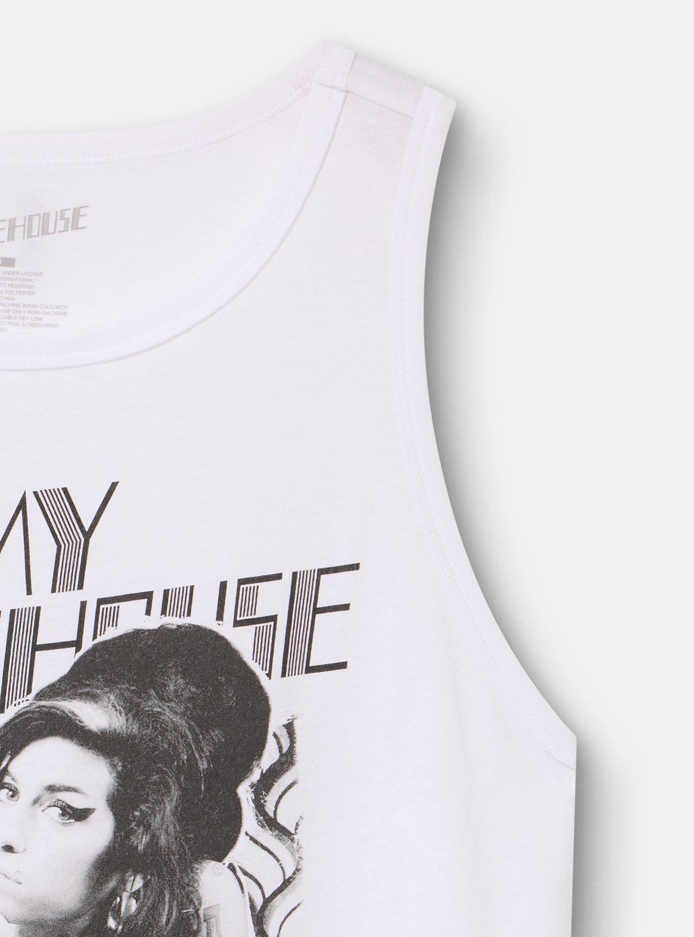 Plus Size Amy Winehouse Classic Cotton Crew Tank, BRIGHT WHITE, alternate