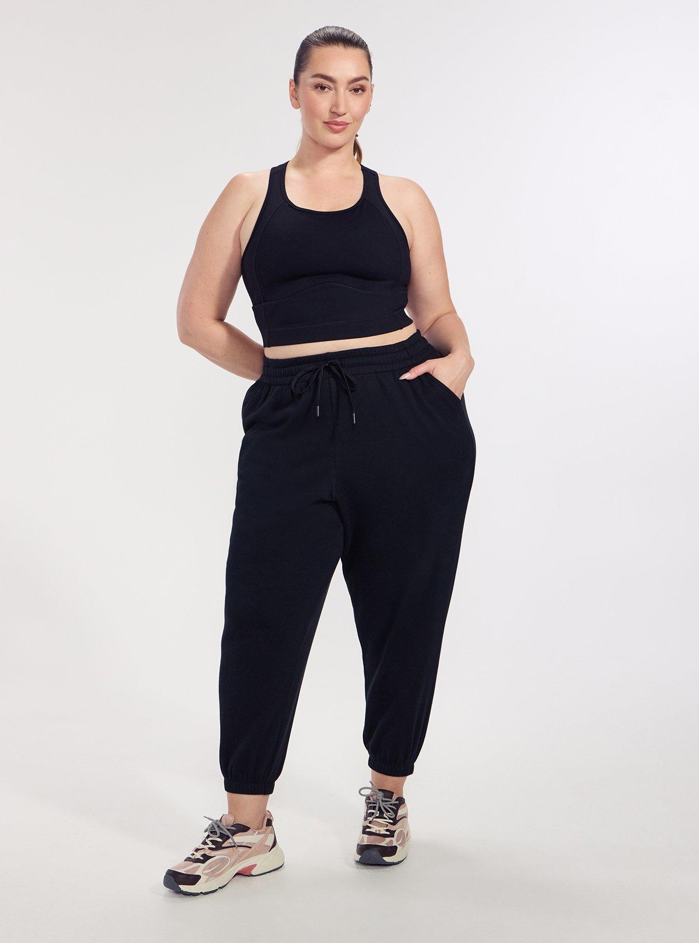 Plus Size TRU Super Soft Fleece Classic Fit Jogger, DEEP BLACK, alternate
