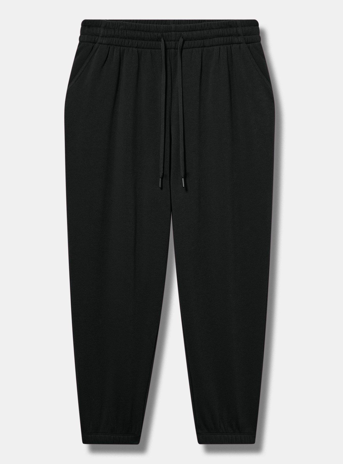 TRU Cozy Fleece Classic Fit Jogger, DEEP BLACK, flat