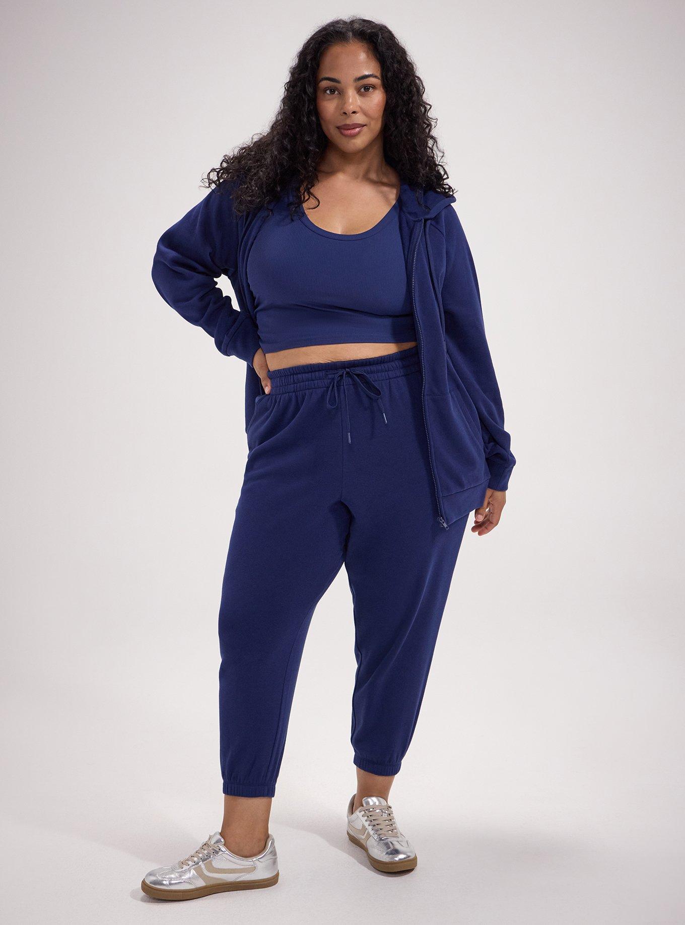 Plus Size TRU Super Soft Fleece Classic Fit Jogger, MEDIEVAL BLUE, alternate