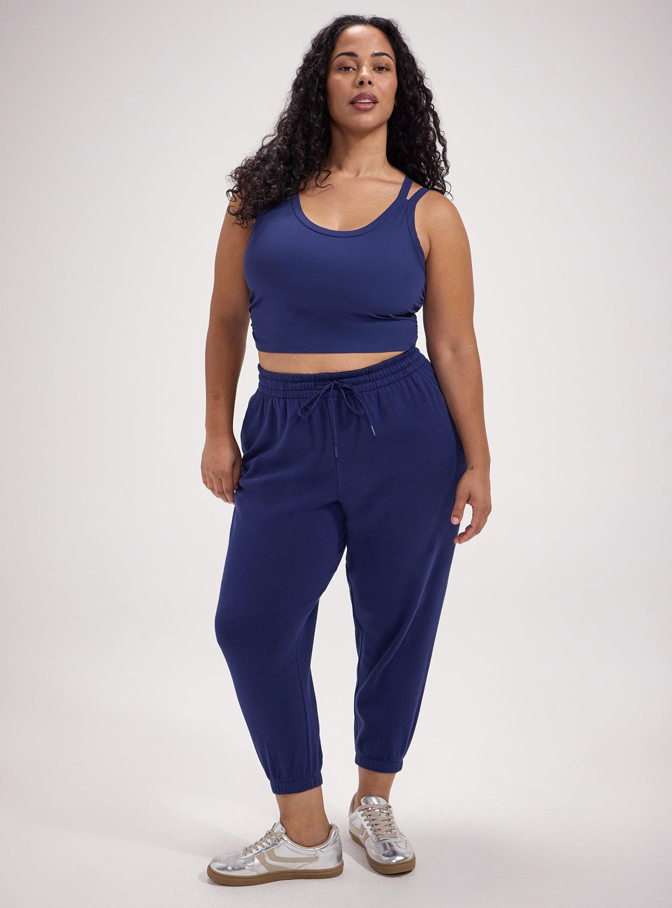 Plus Size TRU Super Soft Fleece Classic Fit Jogger, MEDIEVAL BLUE, hi-res