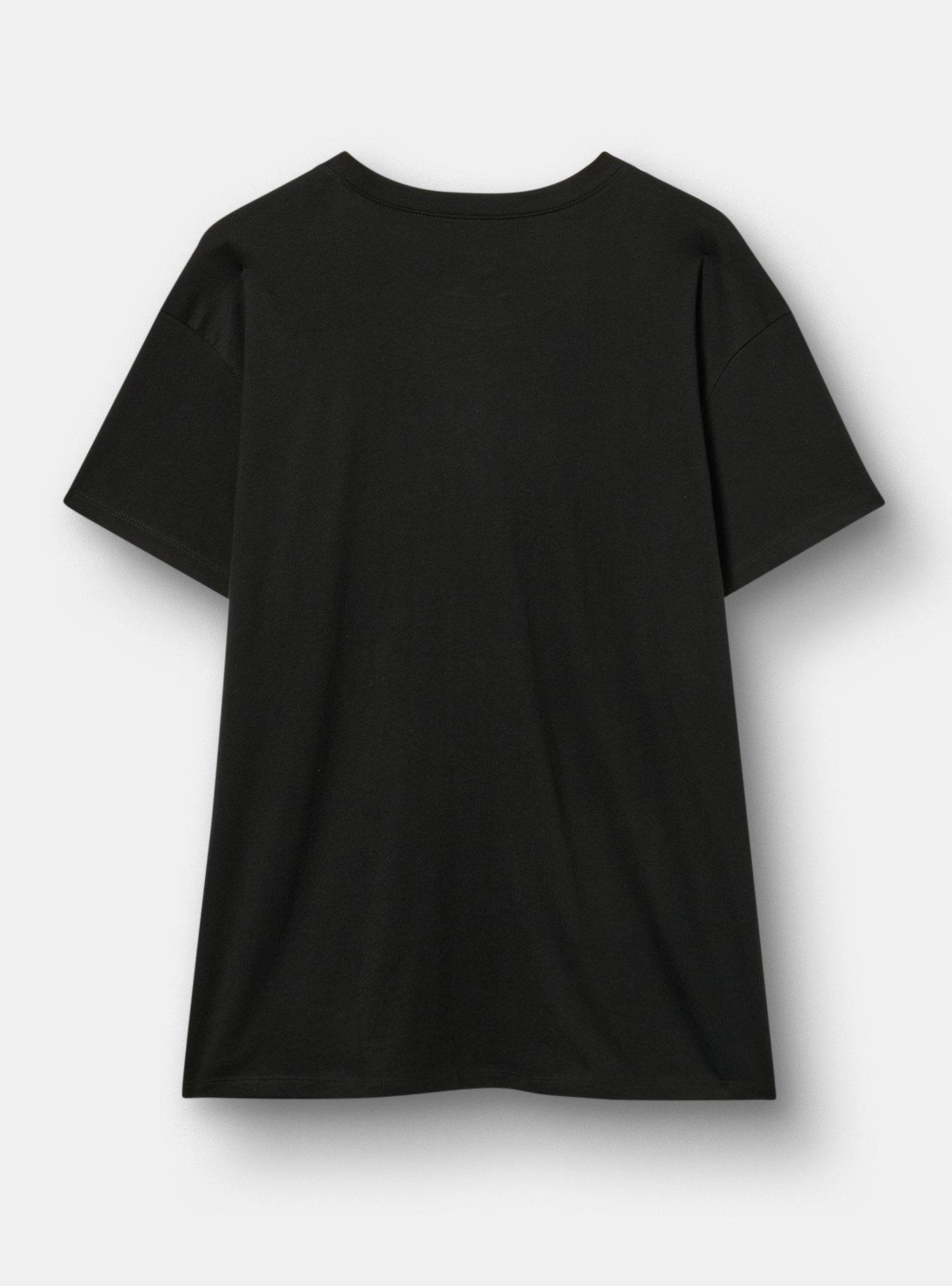 Plus Size Outlander Classic Cotton Crew Tee, DEEP BLACK, alternate