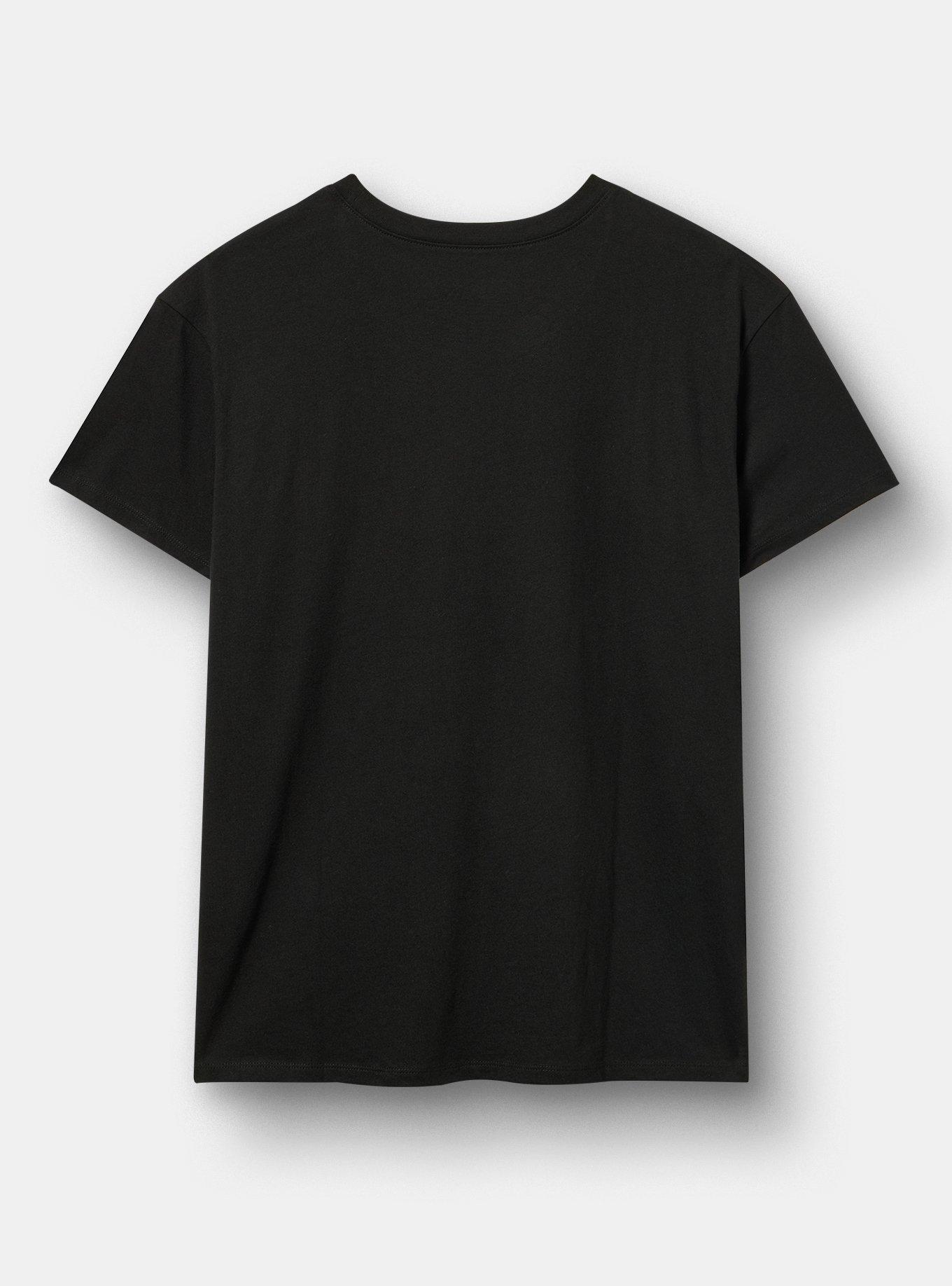 Plus Size The Craft Classic Cotton Crew Tee, DEEP BLACK, alternate
