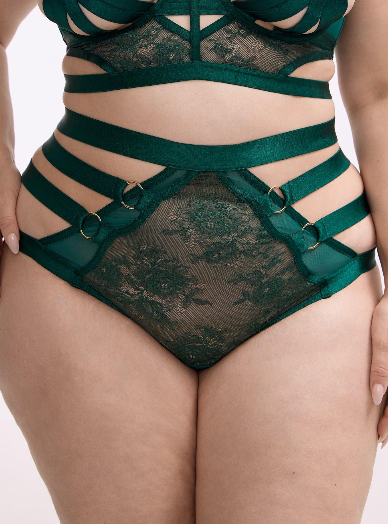 Strappy Vixen High Waist Cheeky Panty, BOTANICAL GARDEN, alternate
