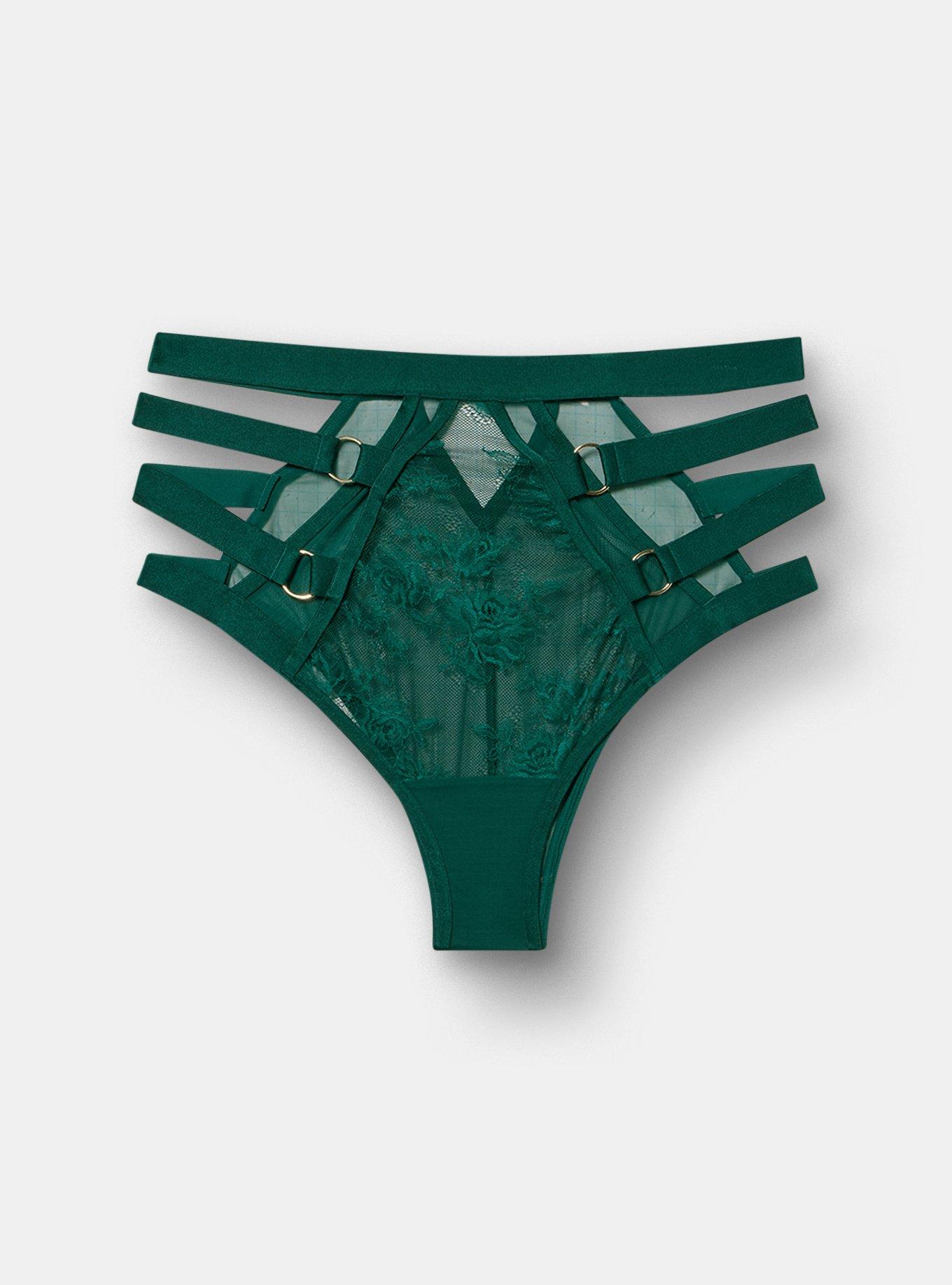 Strappy Vixen High Waist Cheeky Panty, BOTANICAL GARDEN, flat