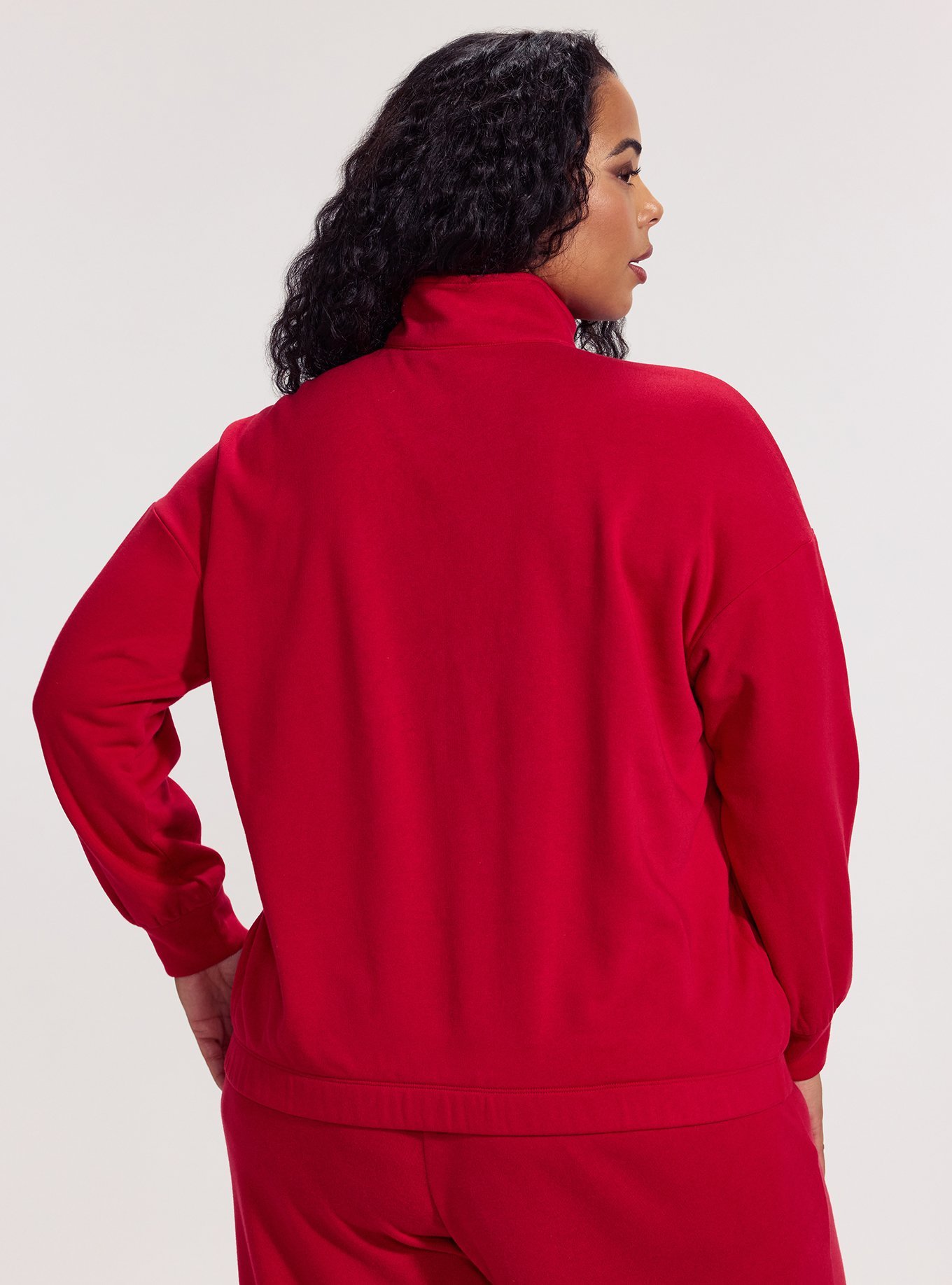 TRU Super Soft Fleece Half-Zip Active Pullover, JESTER RED, alternate