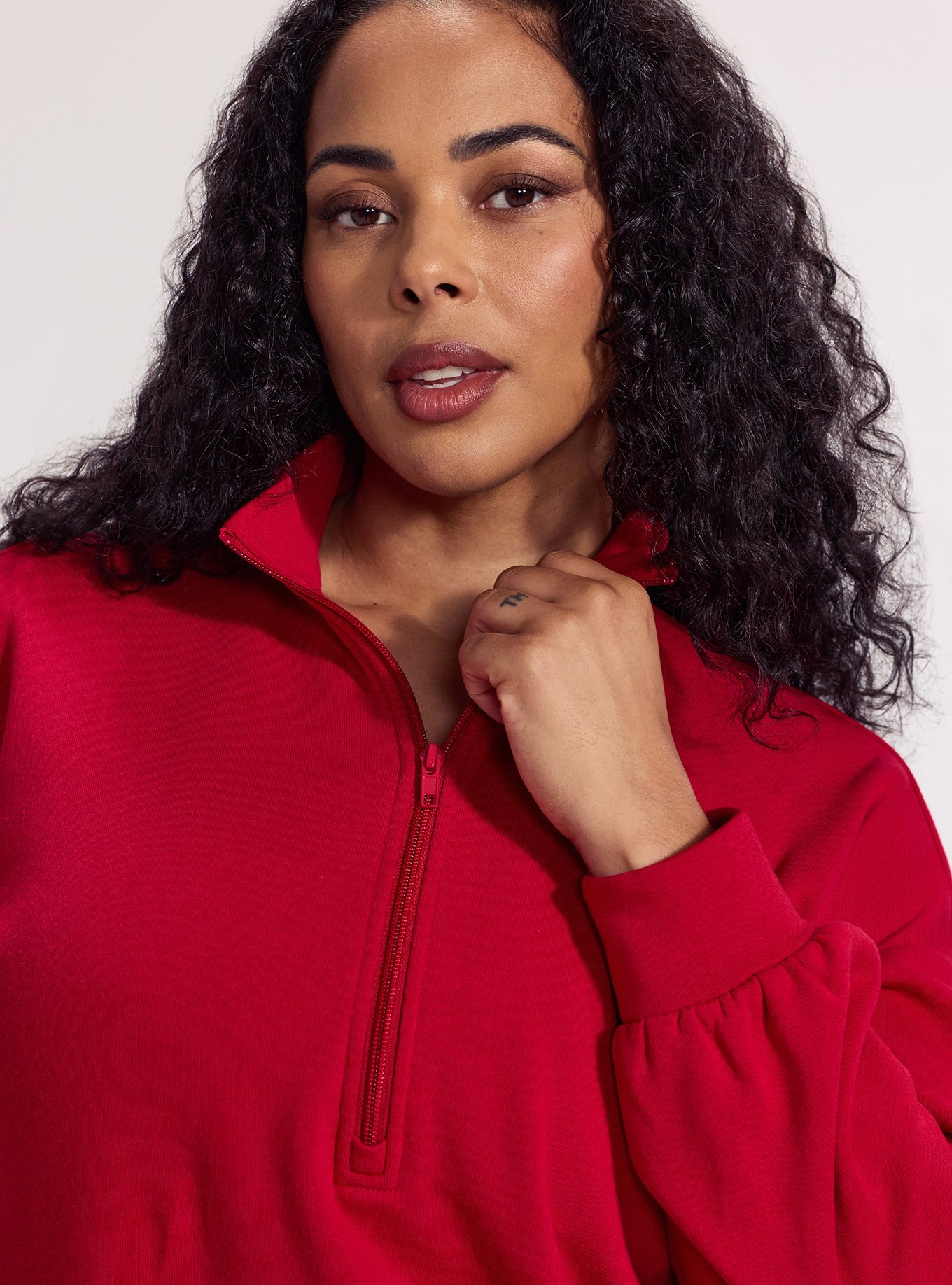 TRU Super Soft Fleece Half-Zip Active Pullover, JESTER RED, alternate